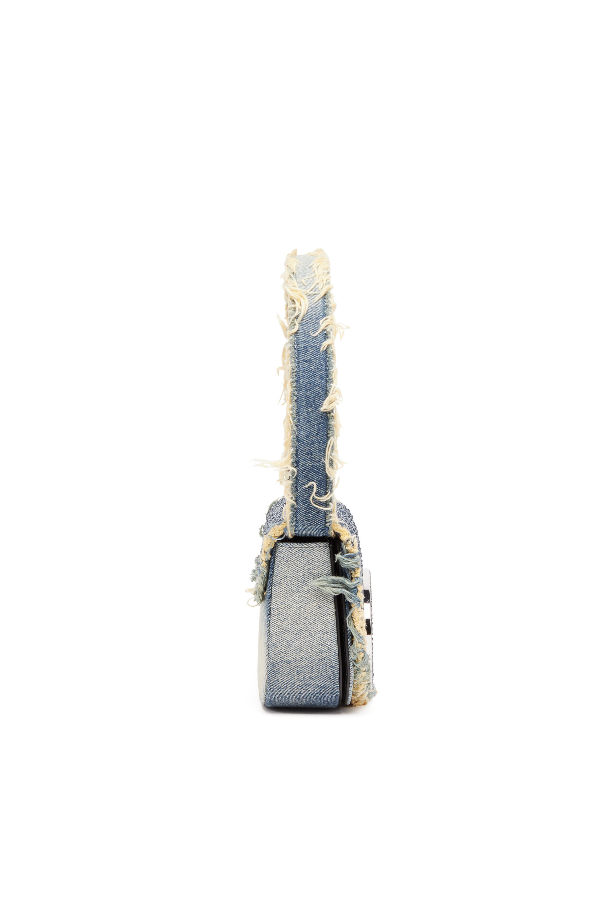 Women's 1DR-Iconic shoulder bag in denim and crystals | Blue Women's 1DR-Iconic shoulder bag in denim and crystals | Blue