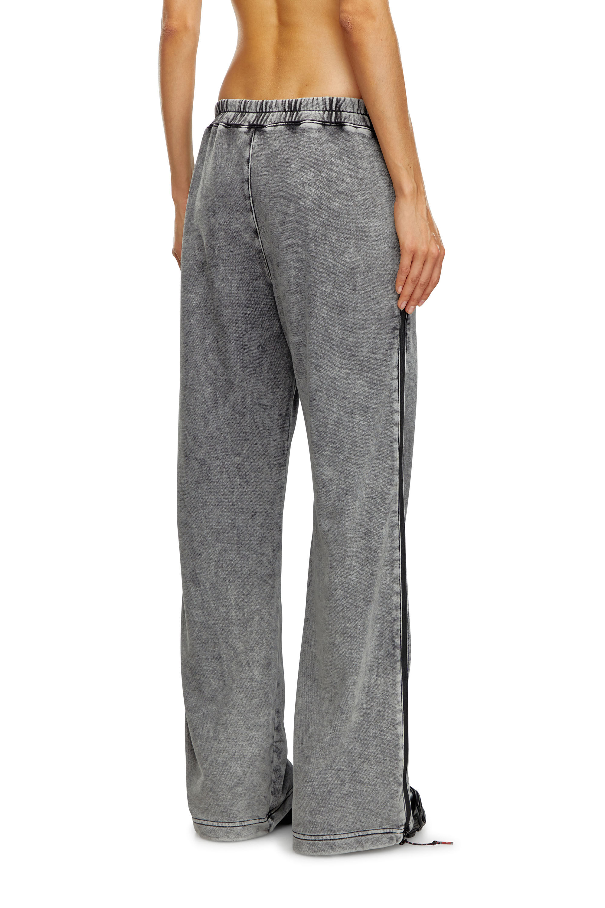 Diesel - AWSB-DELANEY-HT51, Woman's Faded track pants with zip sides in Grey - 5