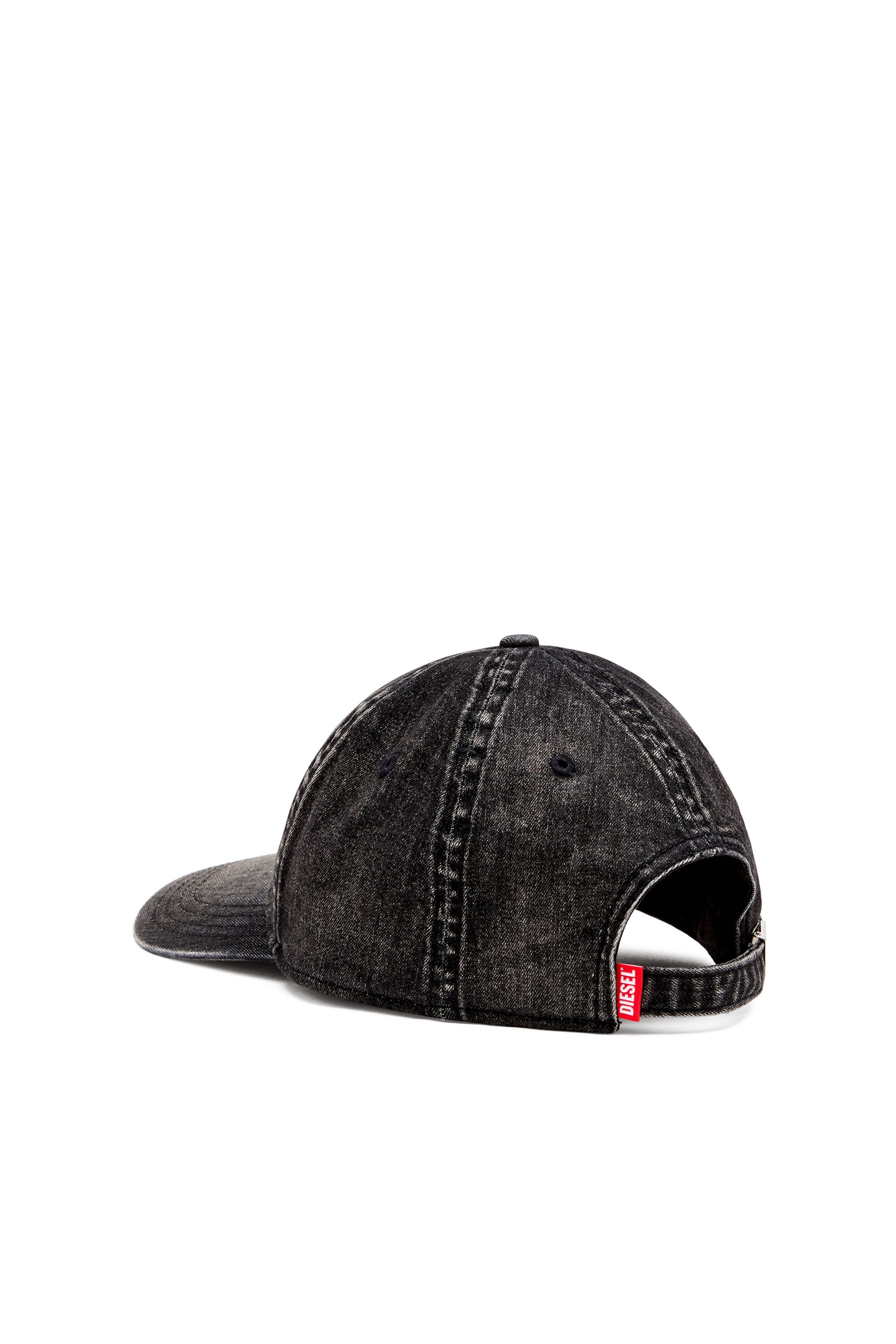 Diesel - C-GABLE-BLACK, Gorra de denim elástico negro claro Hombre in Negro - 2