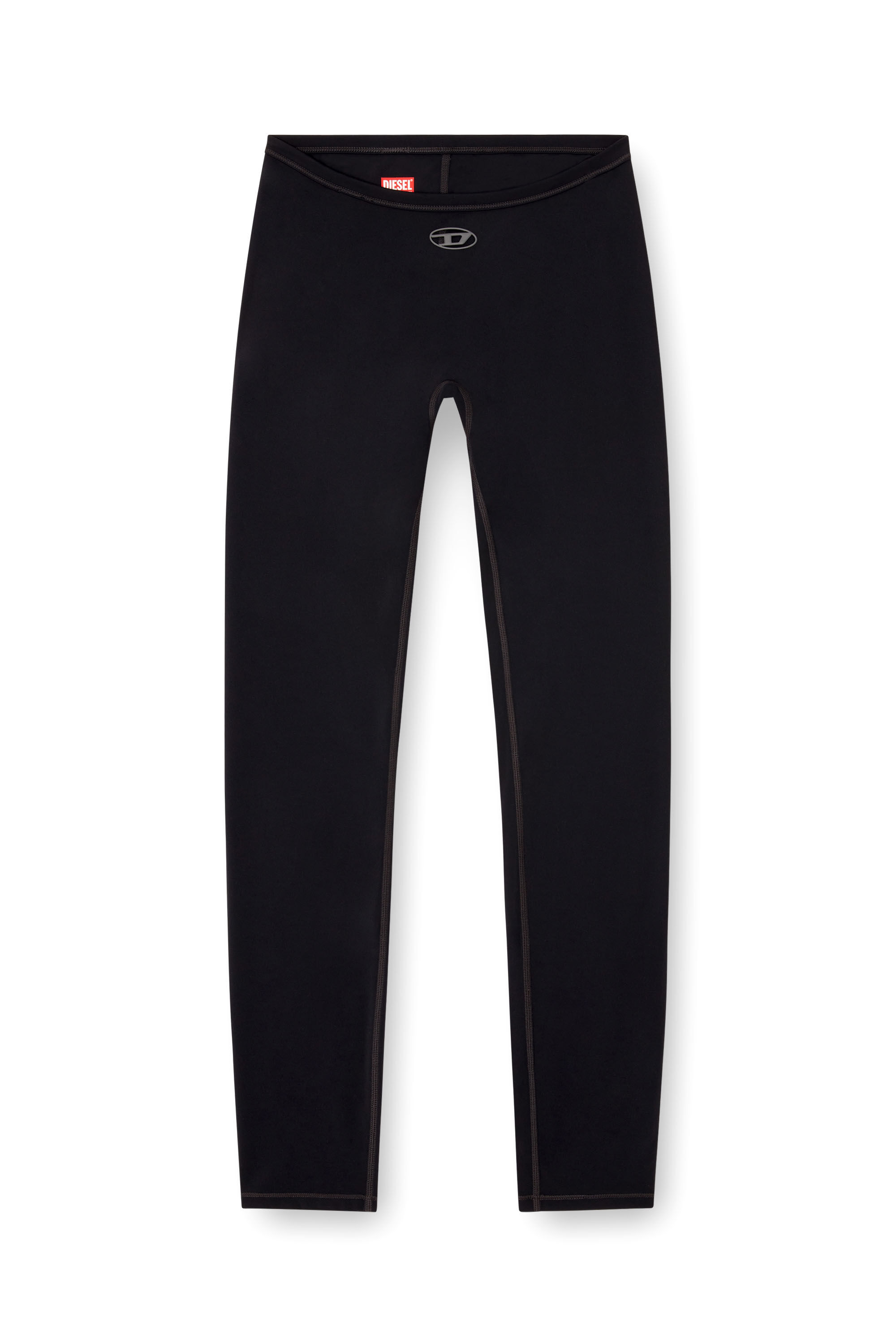 Diesel - MINA-UTLT, Leggings de nailon elástico Mujer in Negro - 5