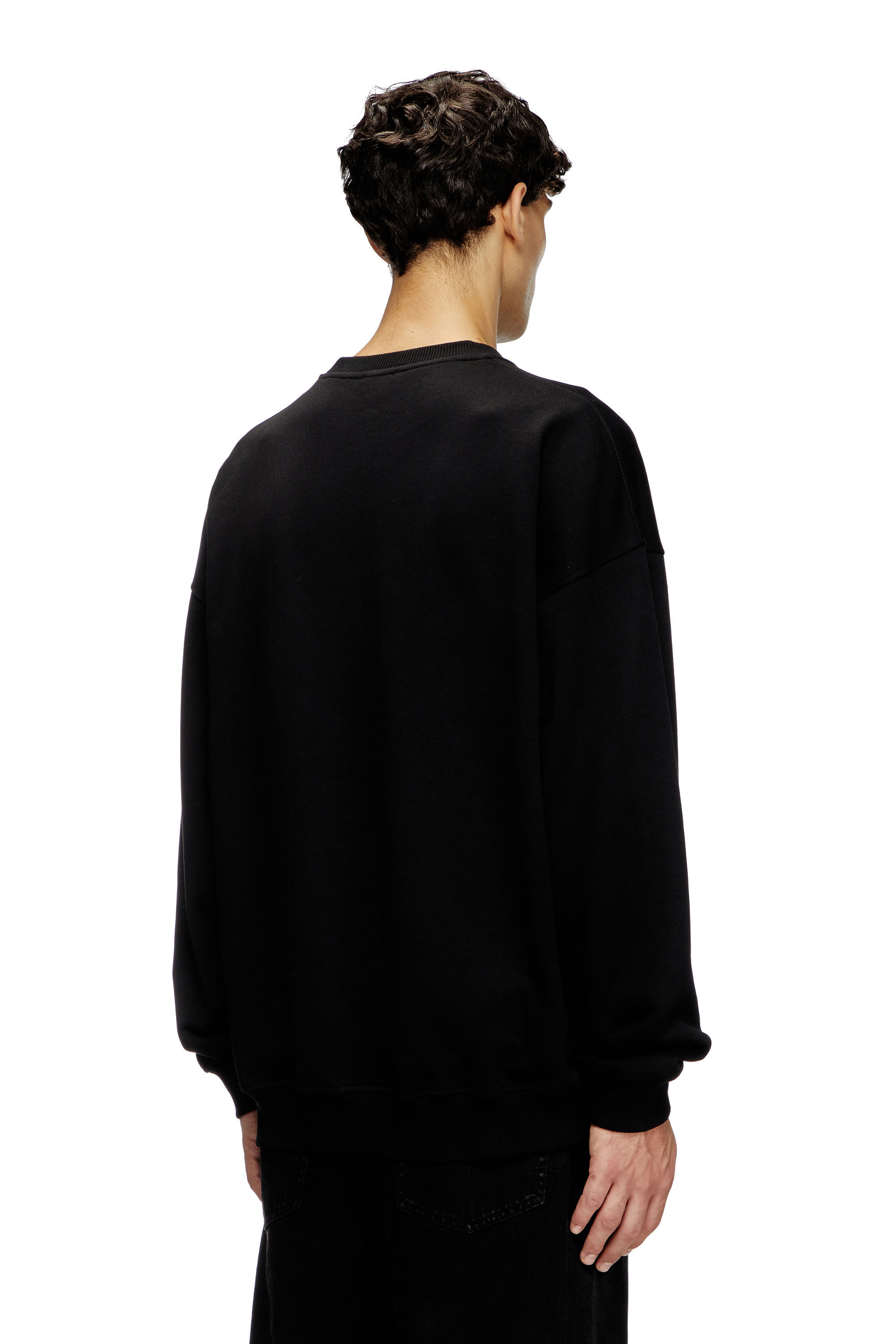 Men's Sweatshirt with embossed Oval D | Black | Diesel