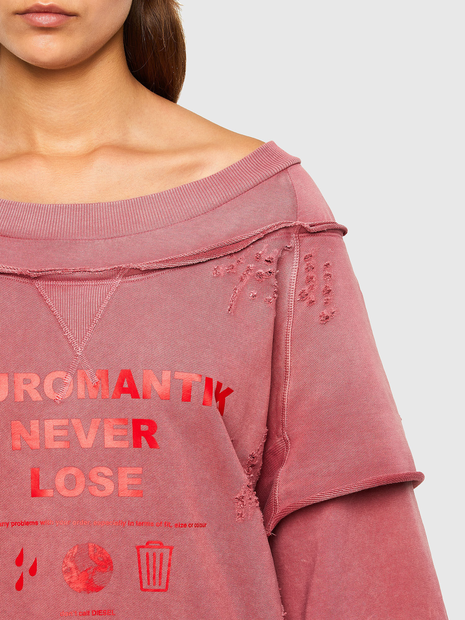 F-STRAT Woman: Boxy off-shoulder sweatshirt | Diesel