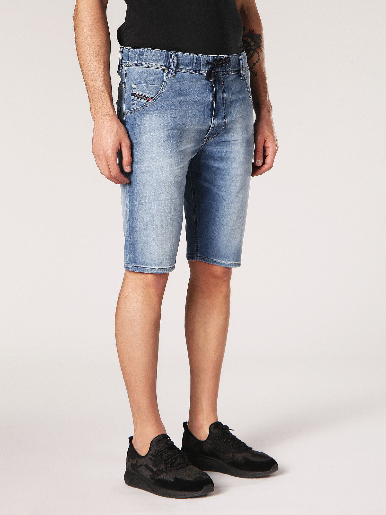 KROOSHORT JOGGJEANS Stone washed Shorts Man Diesel Online Store