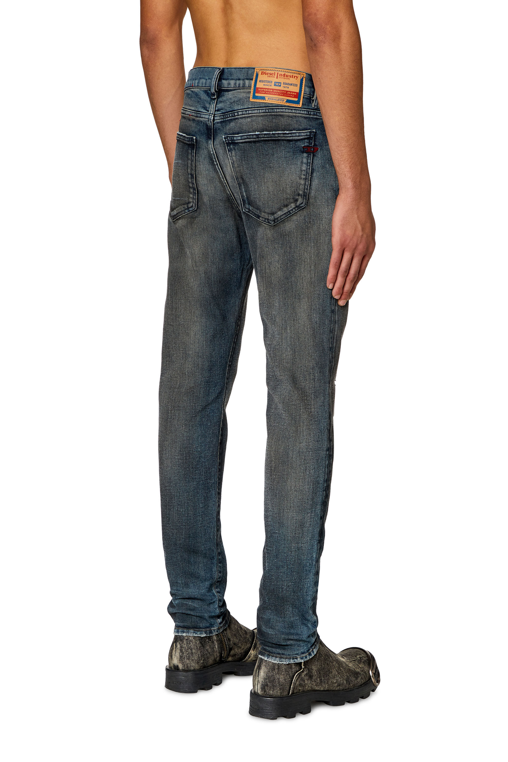 Diesel - Slim Jeans 2019 D-Strukt 09H54, Azul Oscuro - Image 4