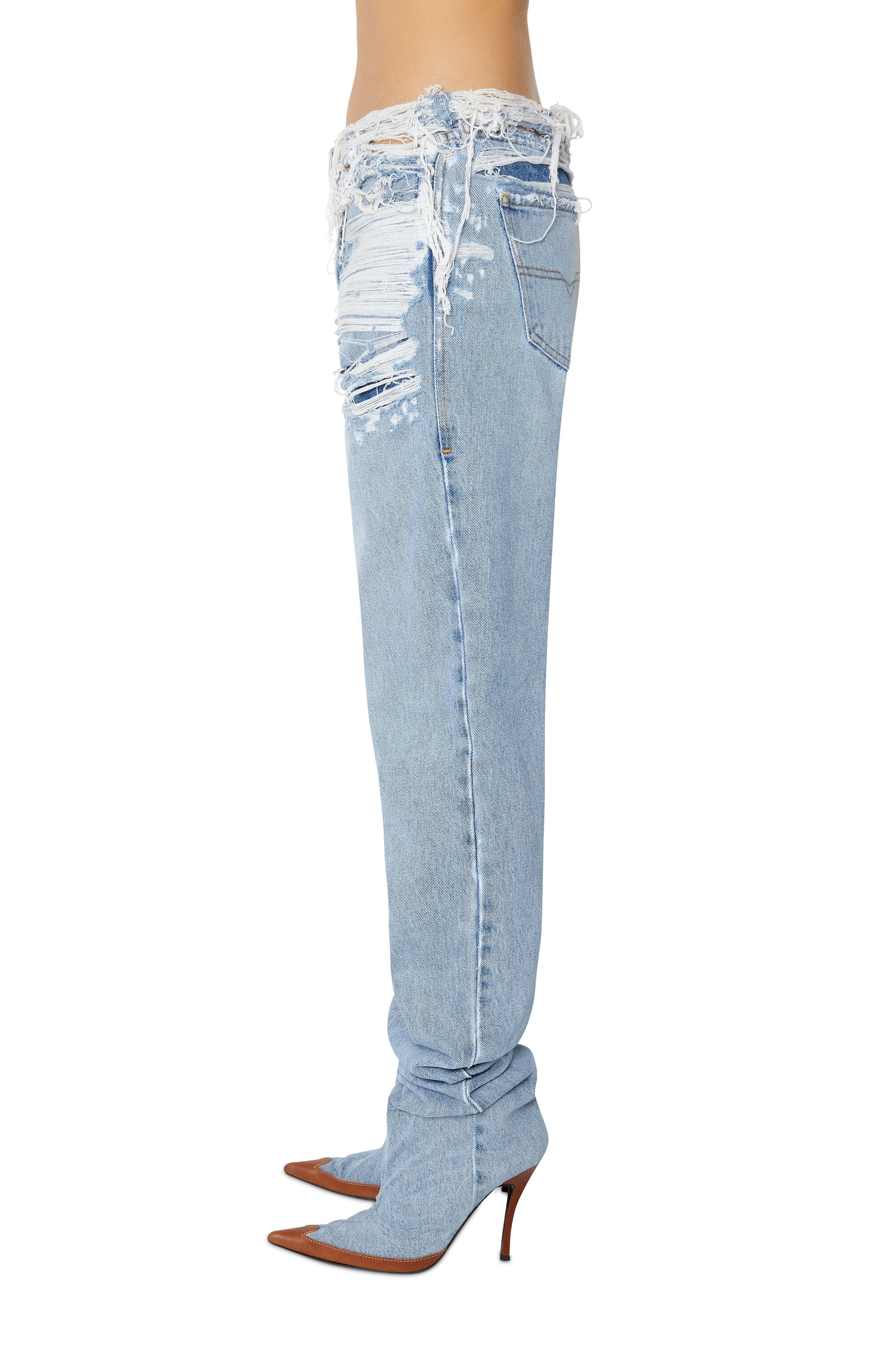 Diesel - Straight Jeans 1956 D-Tulip 007N7, Woman's Straight Jeans - 1956 D-Tulip in Light Blue - 6