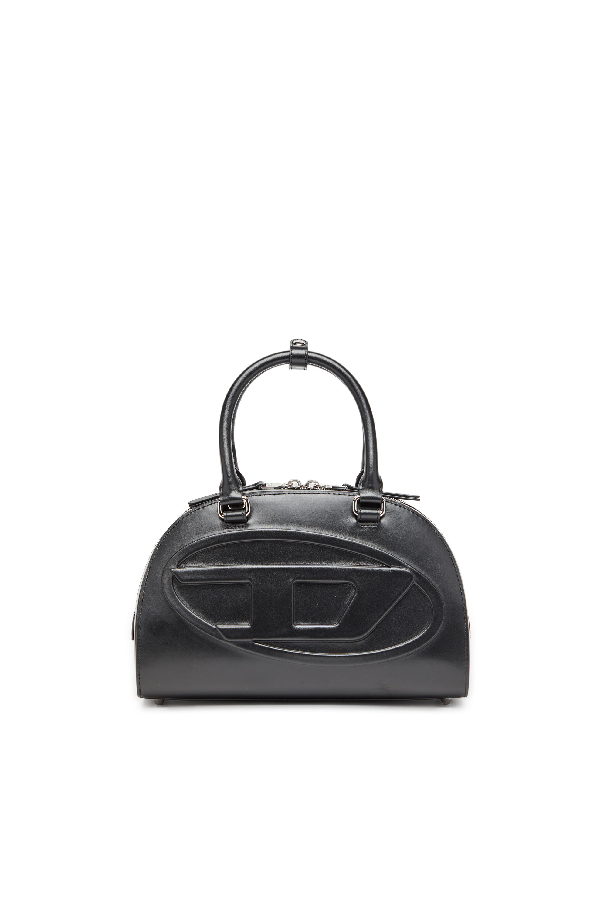 DIESEL☆ Leather bowling bag ブラック ショルダー付き Women's 1DR Dome-Leather mini bowling bag | Black | Diesel