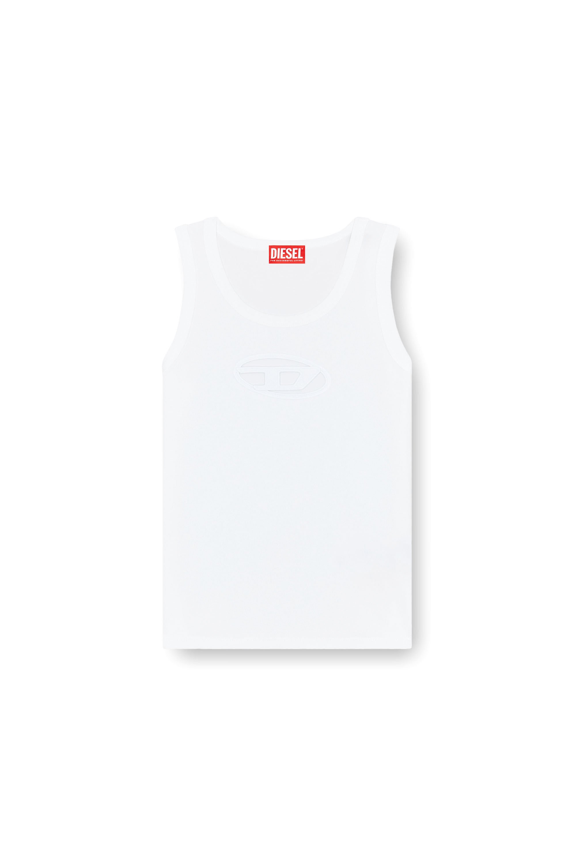 Diesel - T-LYNYS-OD, Woman Tank top with cut-out Oval D logo in White - Image 2