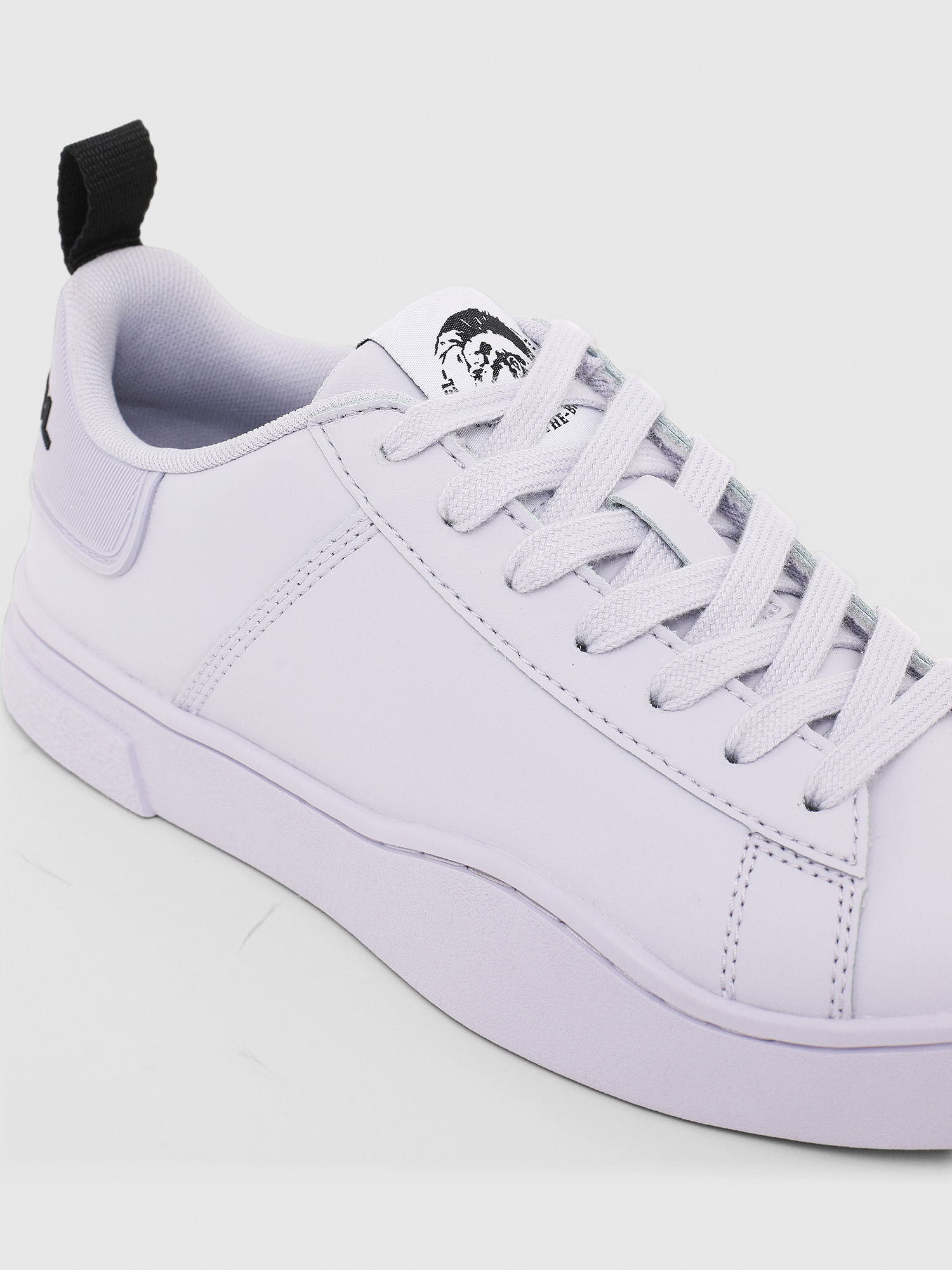 S-CLEVER LOW LACE W Woman: Monochrome low-top sneakers in leather