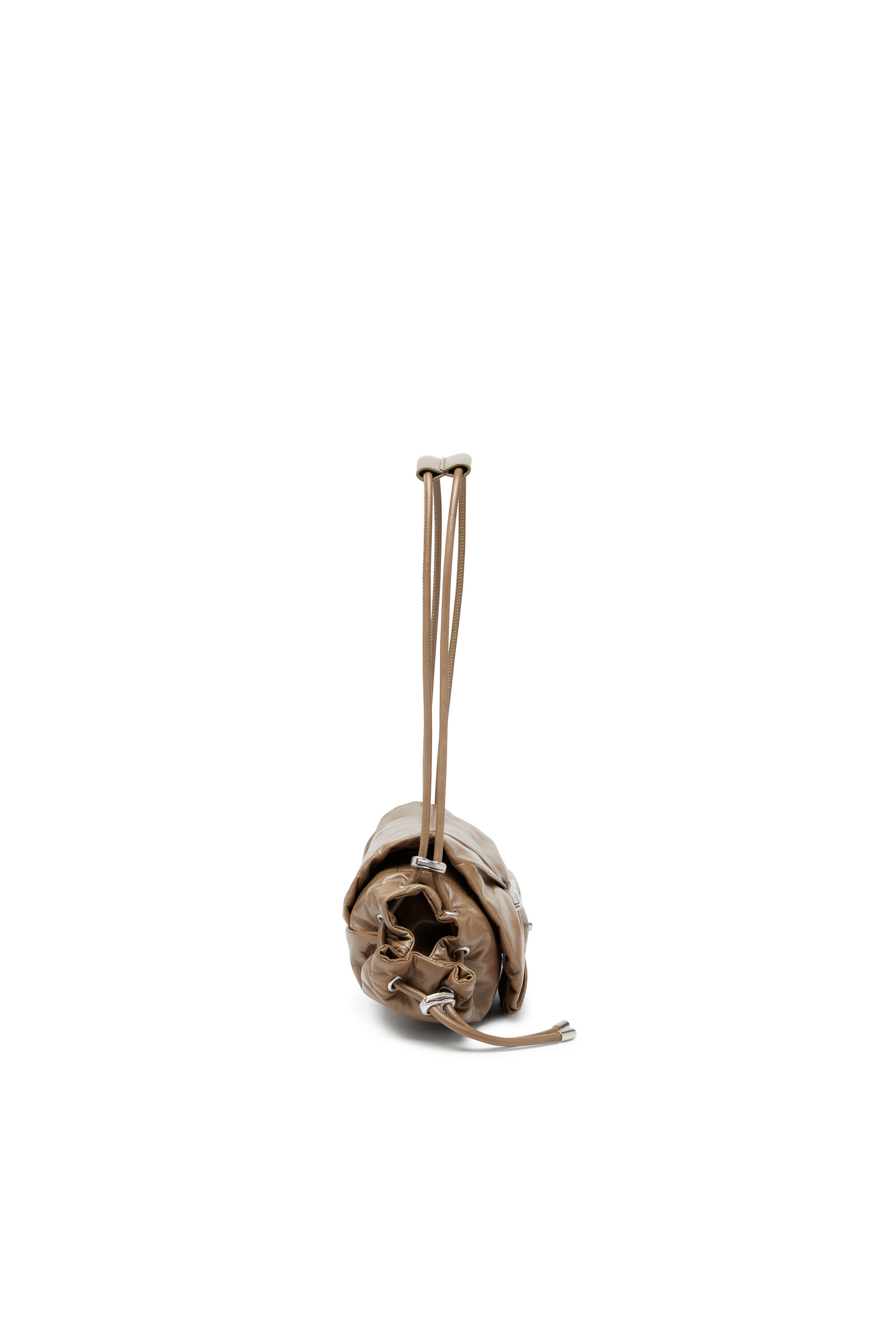 Diesel - SCRUNCH-D SHOULDER S, Scrunch-D S-Bolso de hombro de cuero arrugado Mujer in Marrón - 4