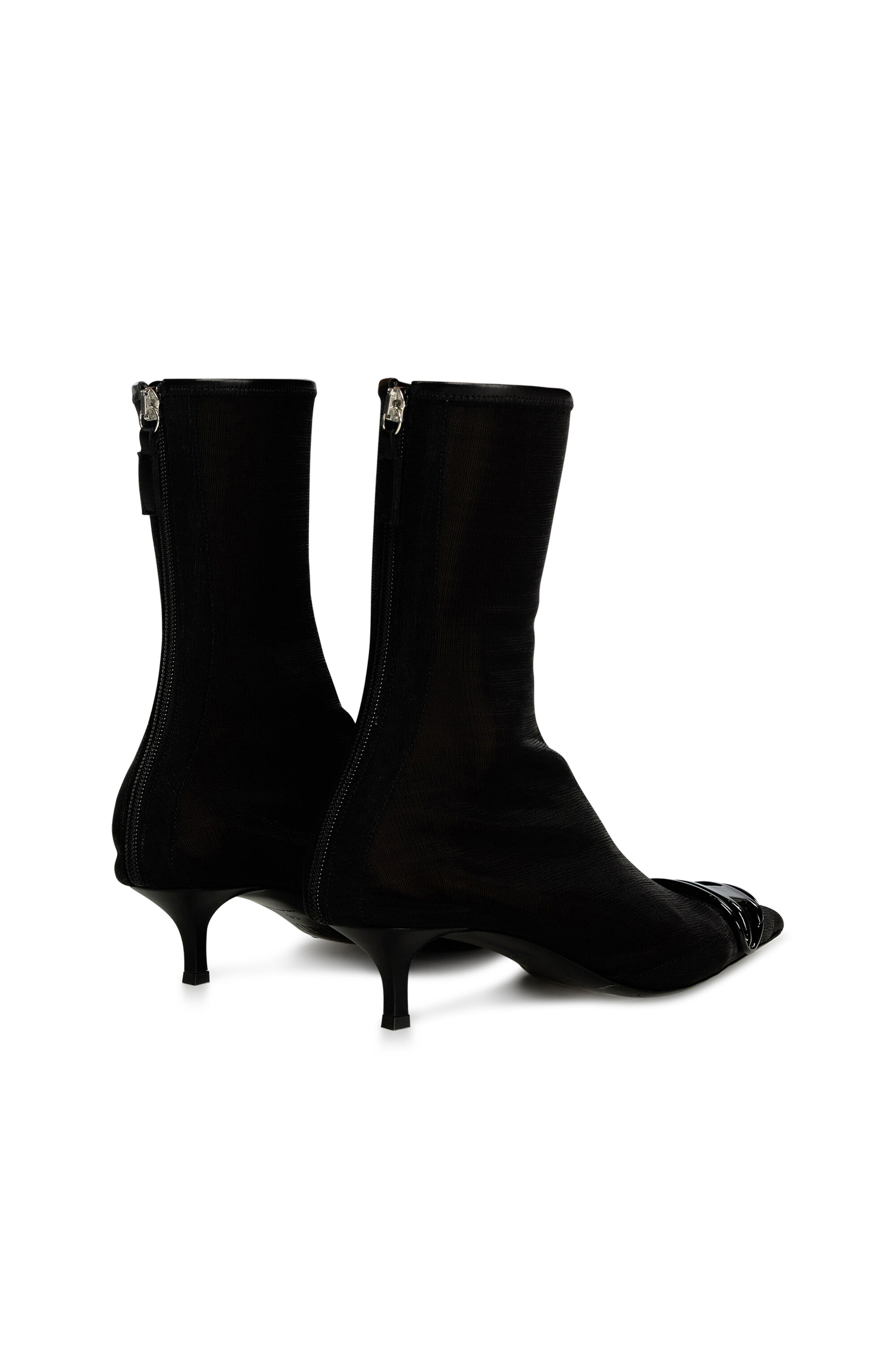 【高い素材】 Women's D-Venus-Stretch-mesh ankle boots with kitten heel パンツ