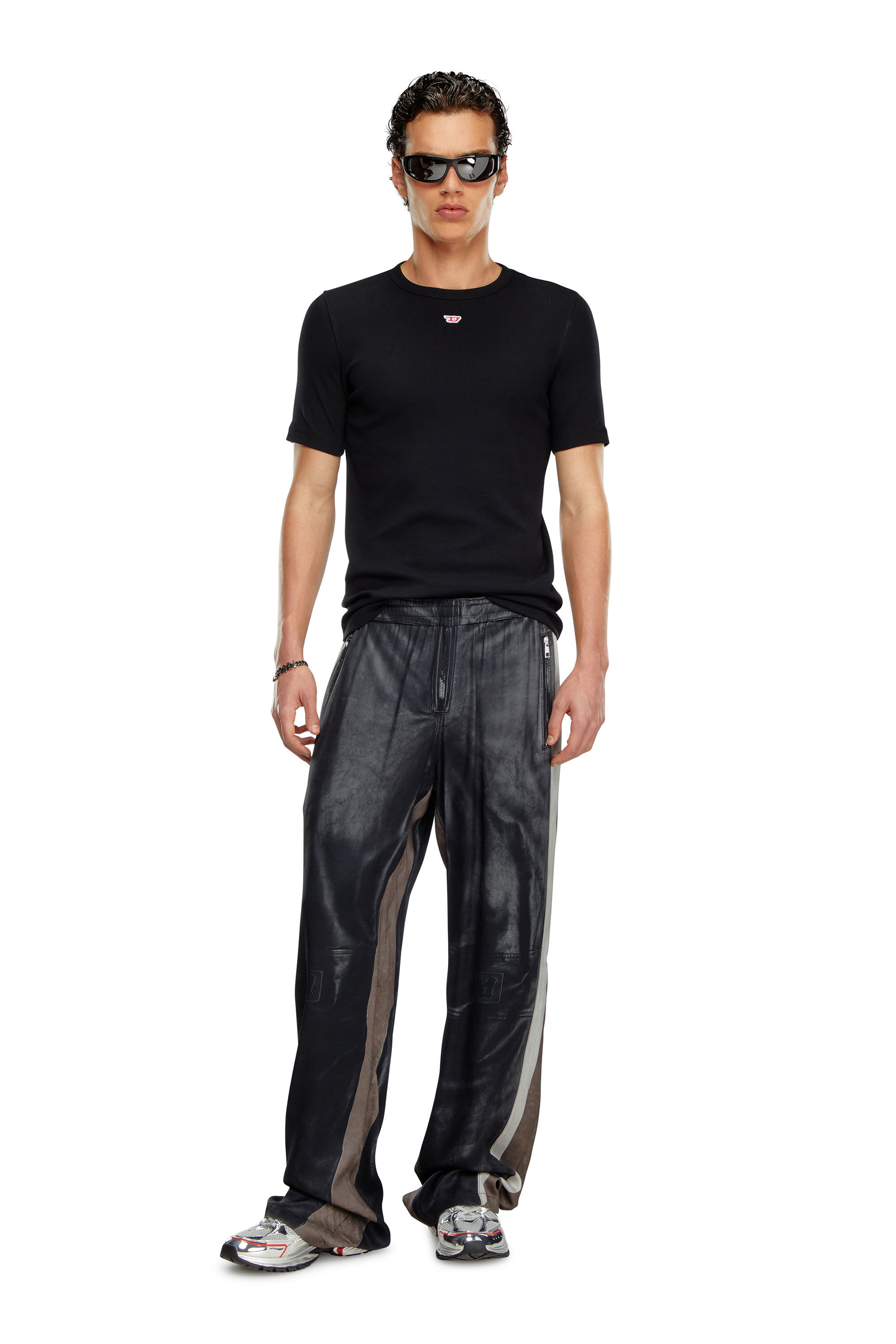 Men's T-shirt with D patch | Black | Diesel