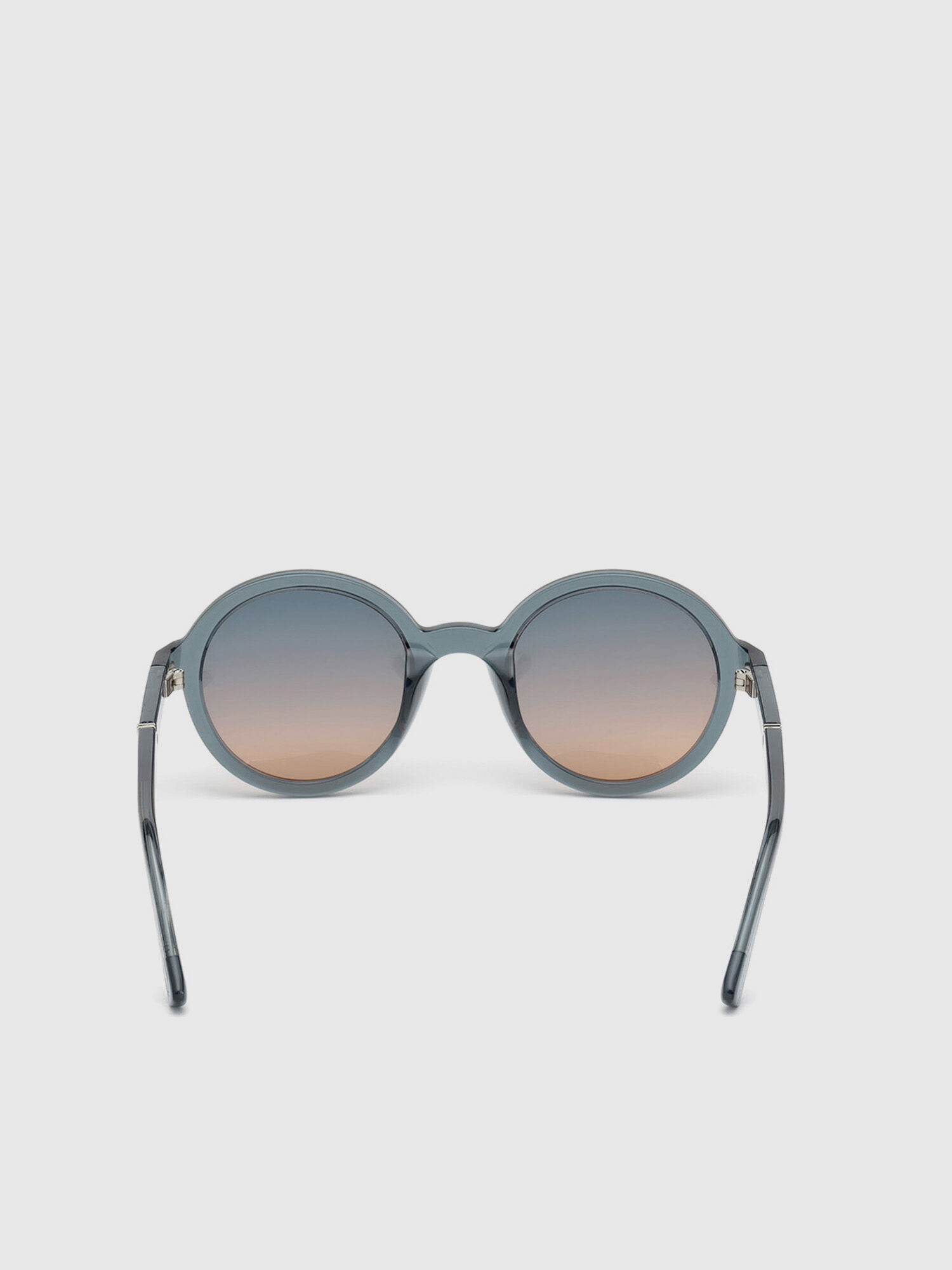 Diesel - DL0264, Unisex's Round shape eyewear with slanting detail in Blue - 4