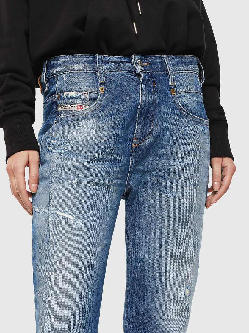 Fayza 0097b Woman Boyfriend Medium Blue Jeans Diesel