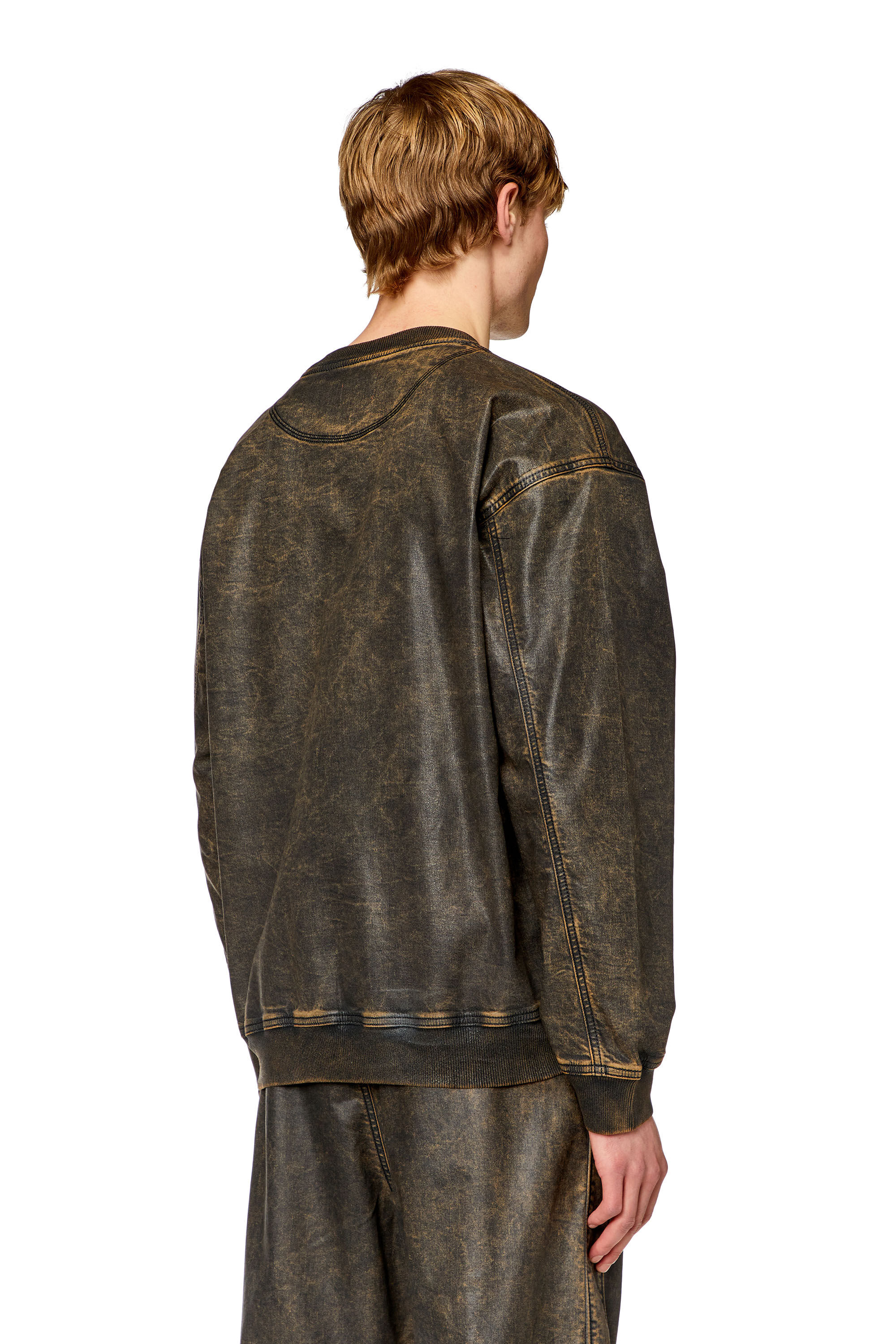 Men's Sweatshirt in marble-coated Track Denim | Multicolor Men's Sweatshirt in marble-coated Track Denim | Multicolor