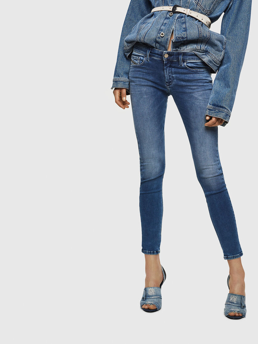 Slandy Low 084nm Women Super Skinny Medium Blue Jeans Diesel