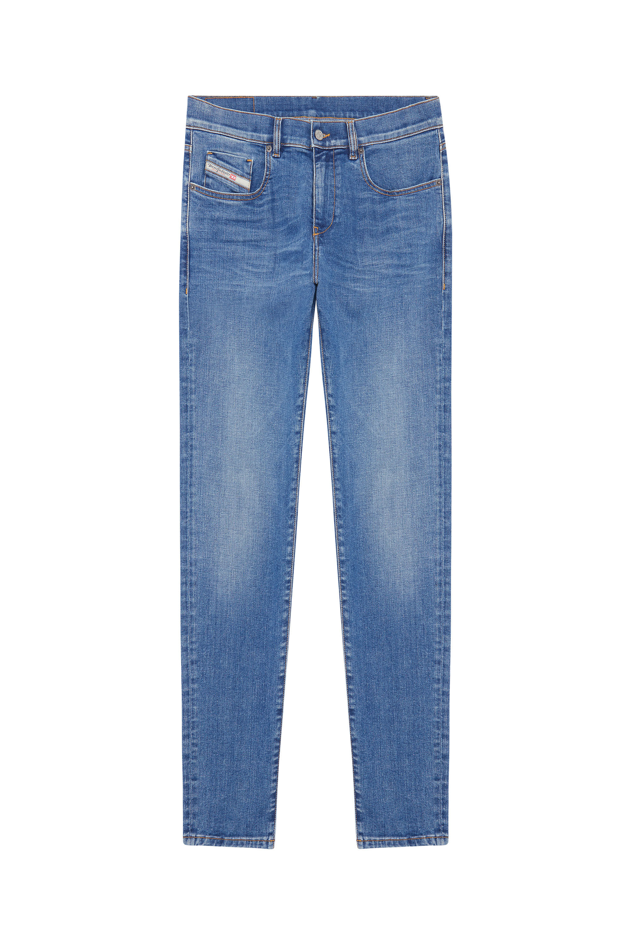 Diesel - 2019 D-Strukt 09D47 Slim Jeans, Azul medio - Image 2