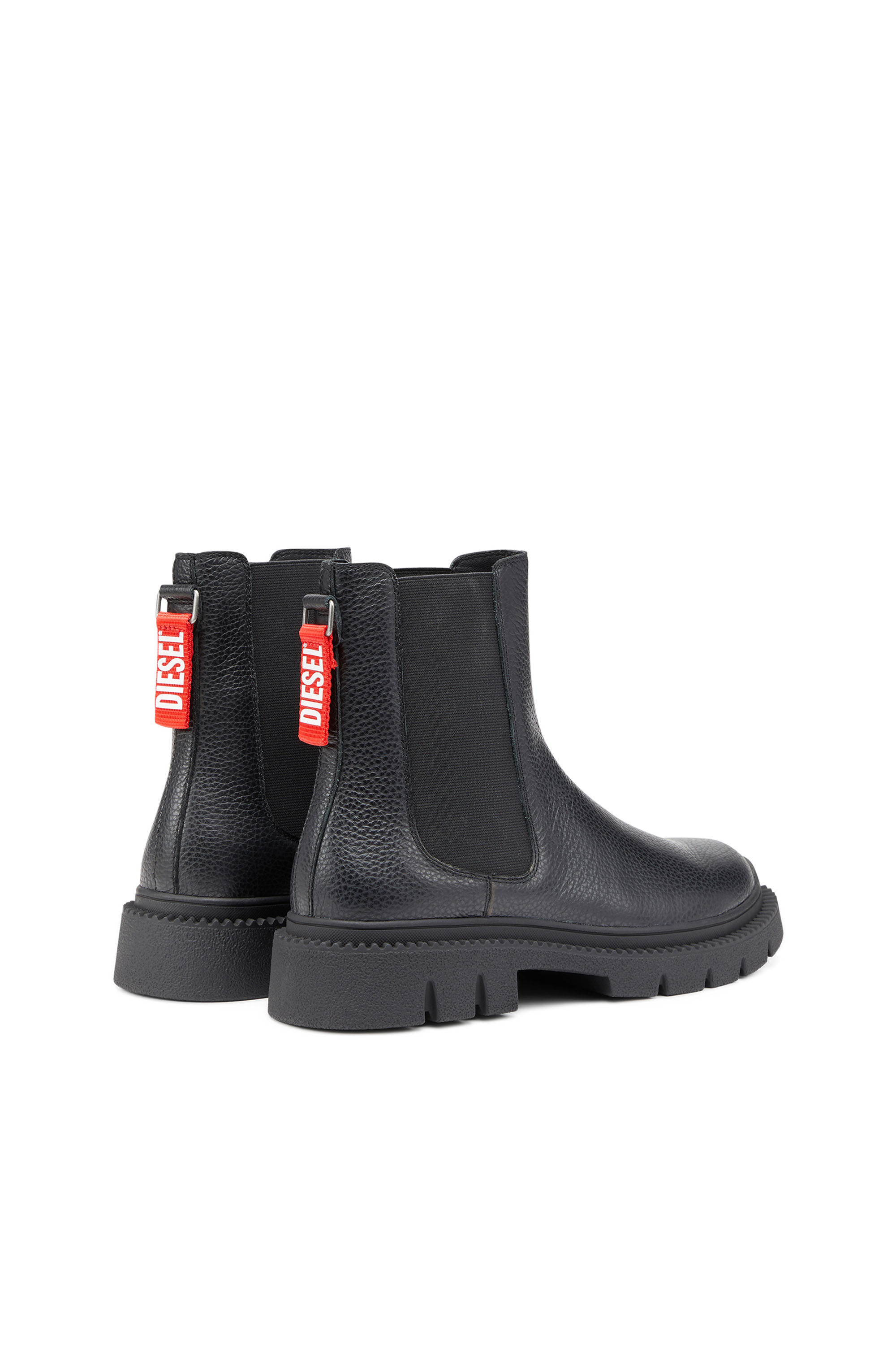 Men's D-Troit-Chelsea boots with Diesel tape tag | Black