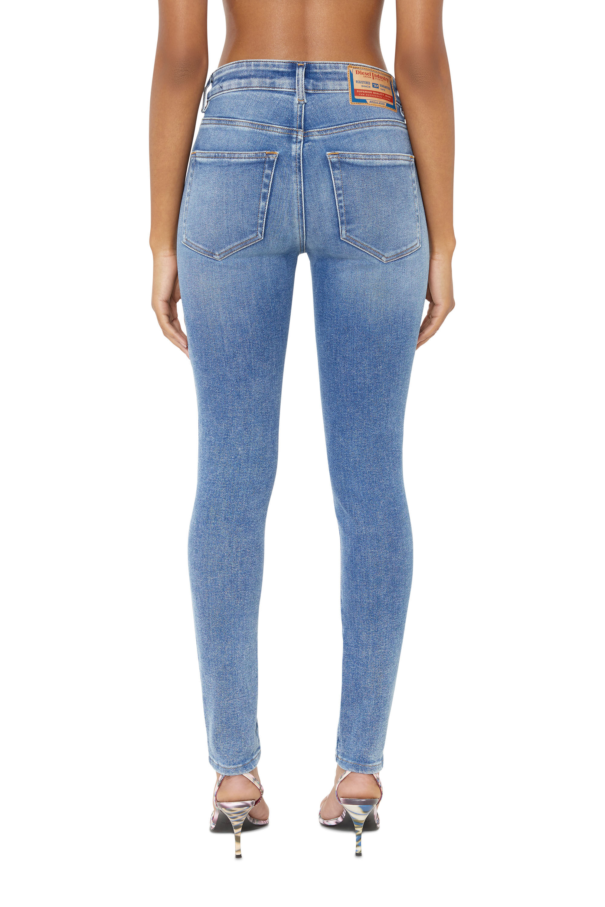 2017 SLANDY Woman Super skinny Medium blue Jeans Diesel