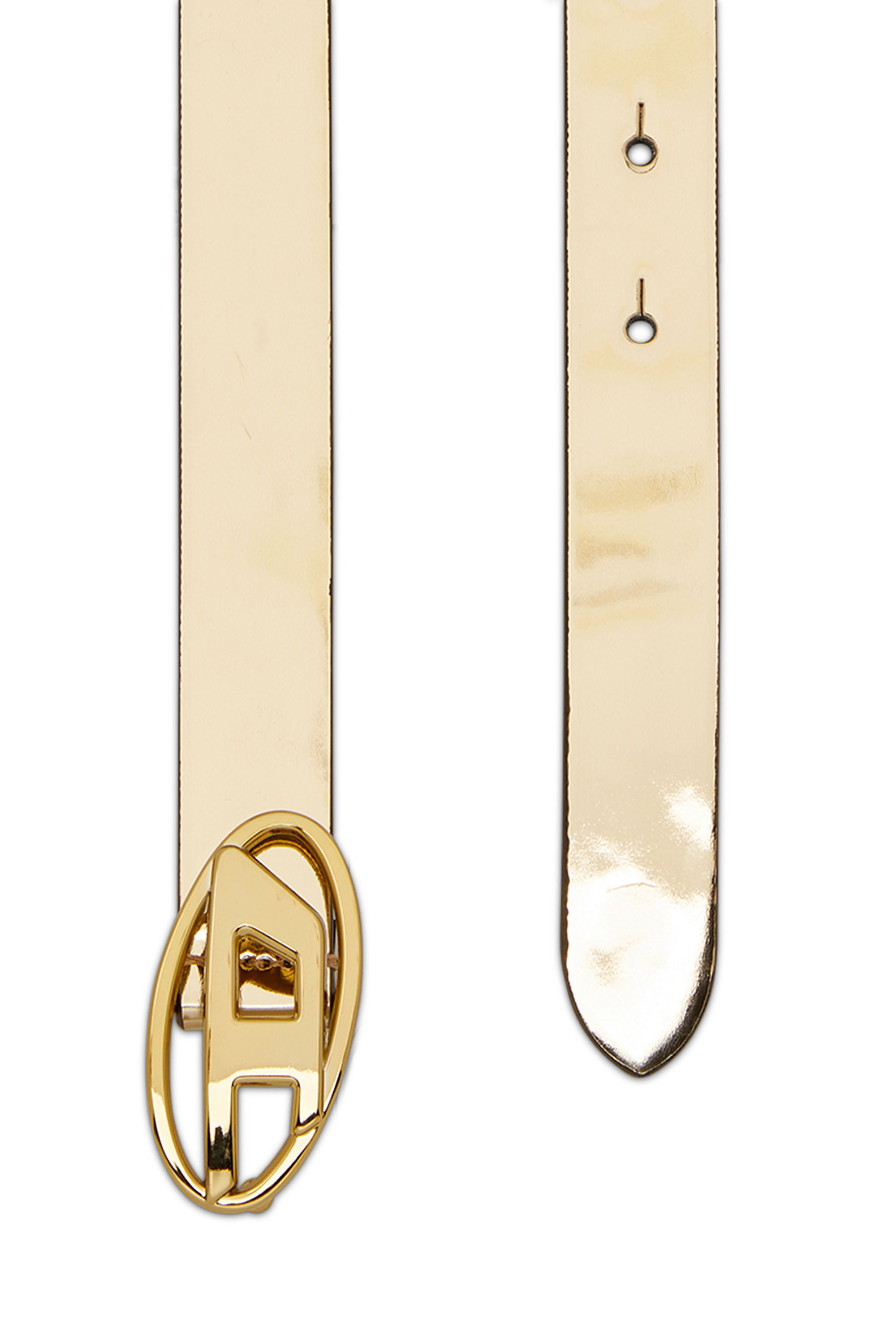 Women's 2cm slim metallic belt | Gold | Diesel