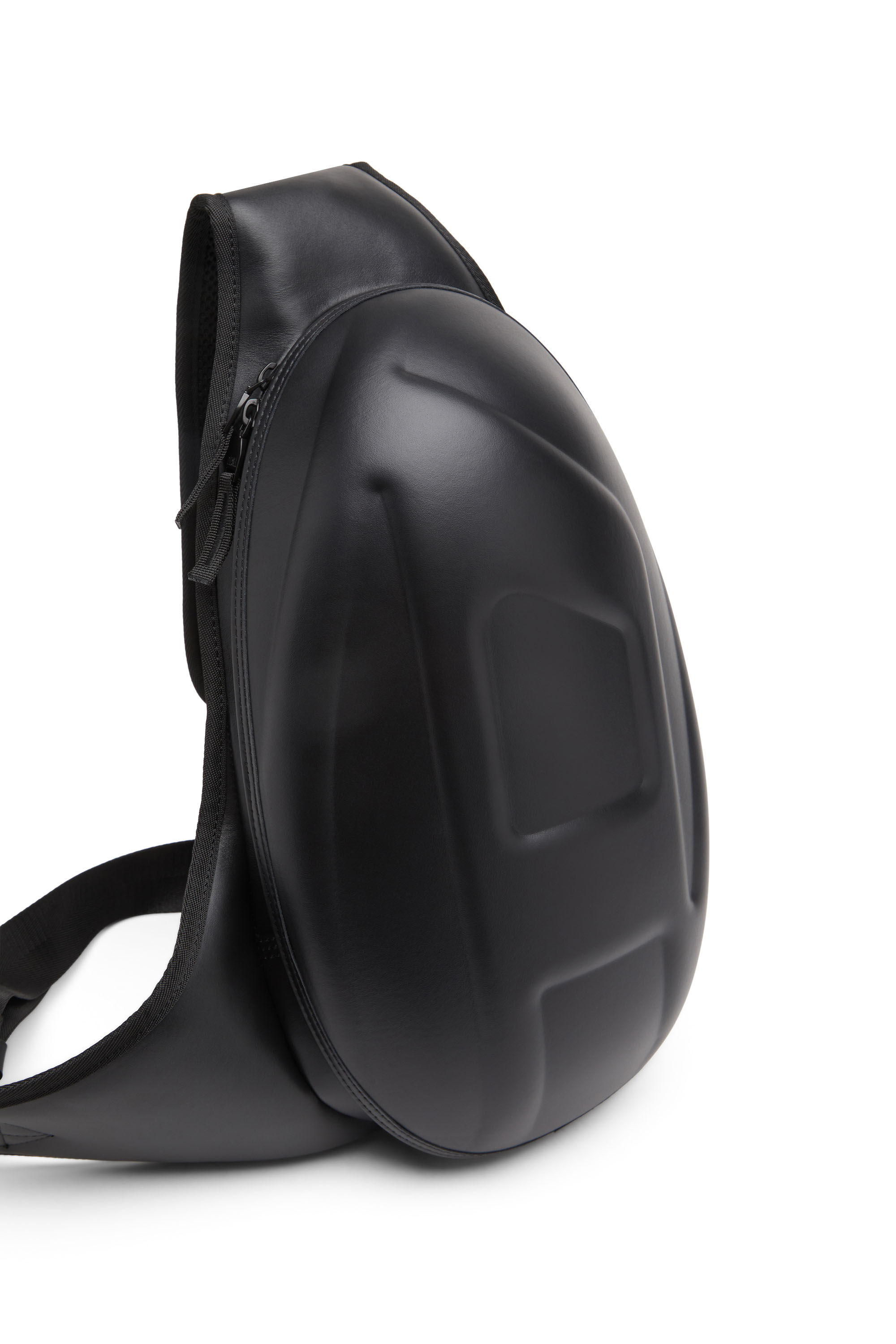 Diesel - 1DR-POD SLING BAG, Man's 1DR-Pod Sling Bag - One-shoulder backpack in leather in Black - 5