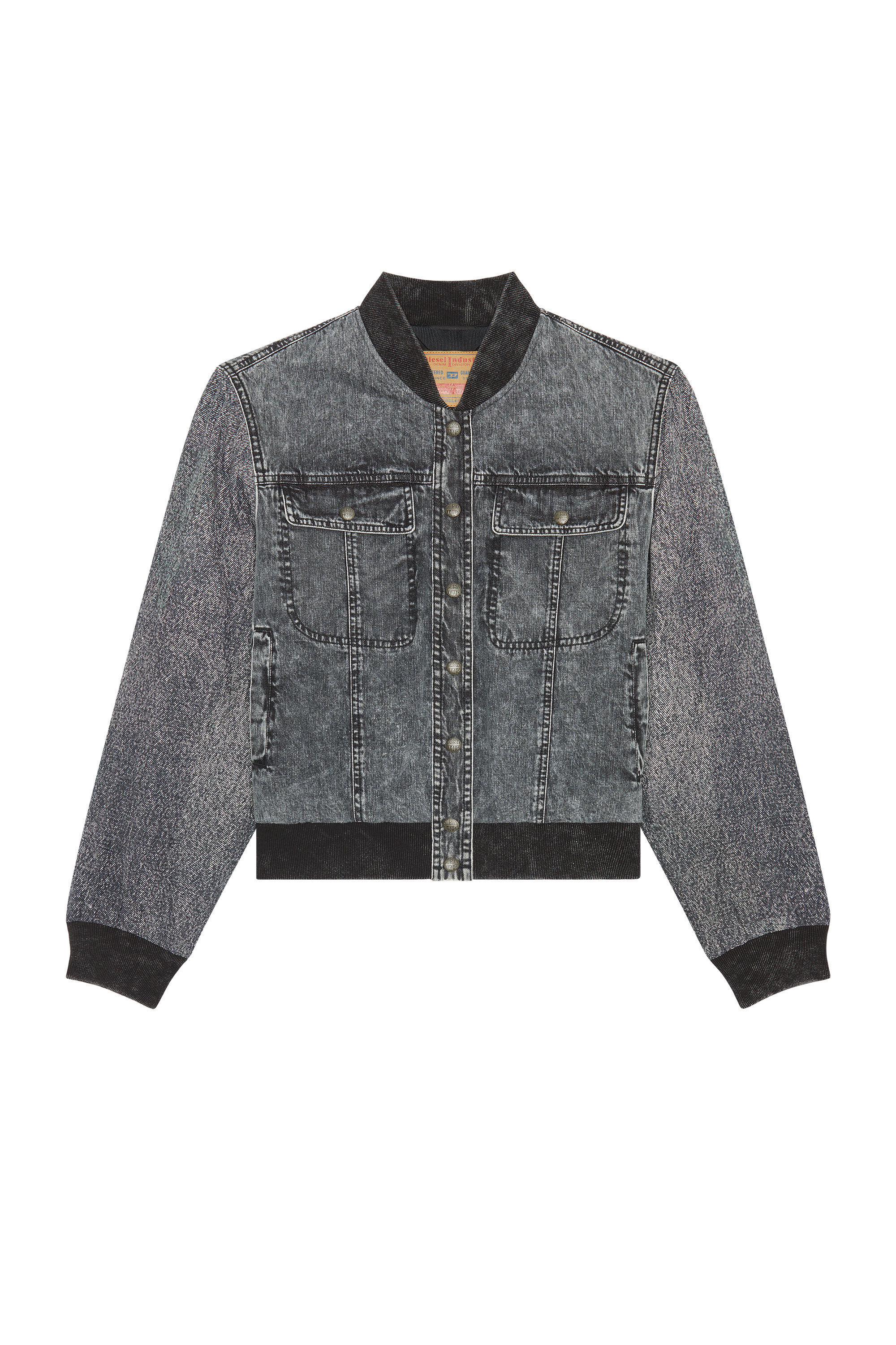 G-LYCHNIS Woman: Bomber jacket with denim trompe l'oeil | Diesel