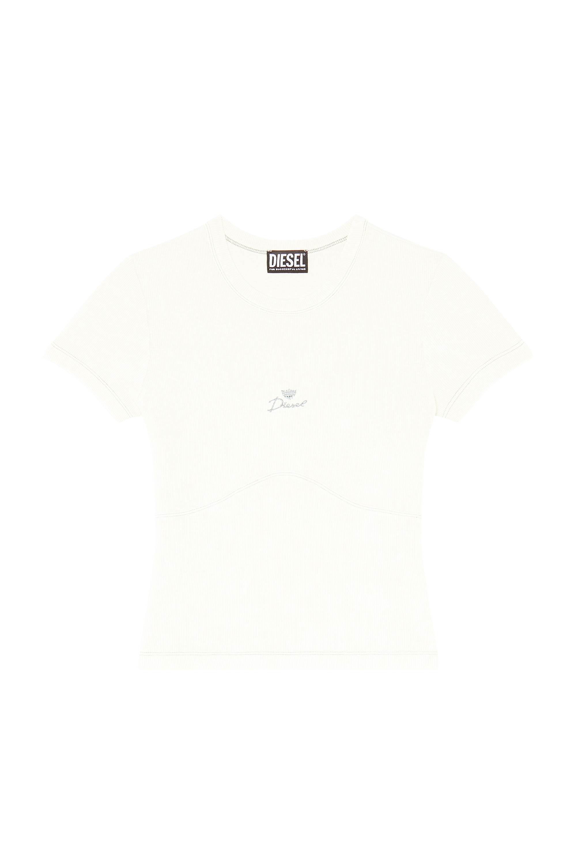 T-REG-DIV Woman: T-shirt with logo patches | Diesel