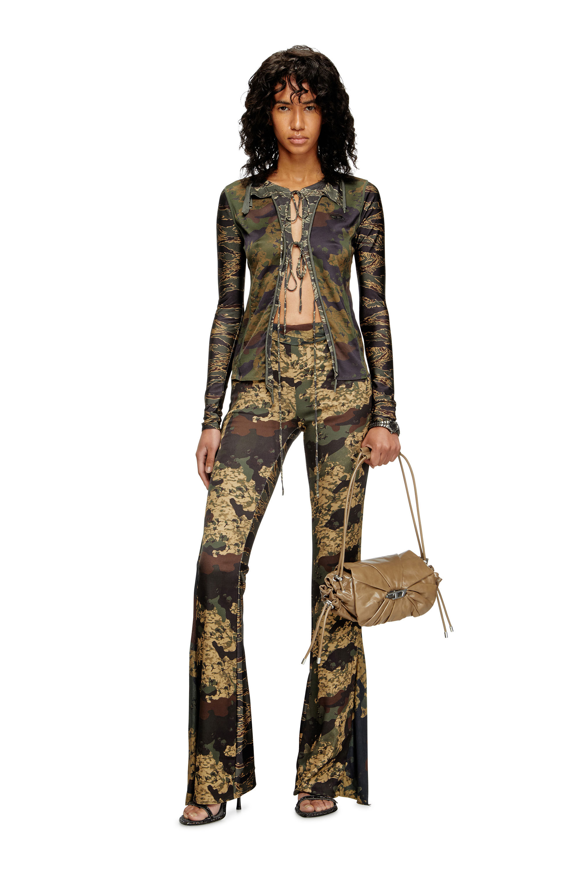 Diesel - P-AFFAL, Woman's Jazz pants with mixed camo prints in null - 1