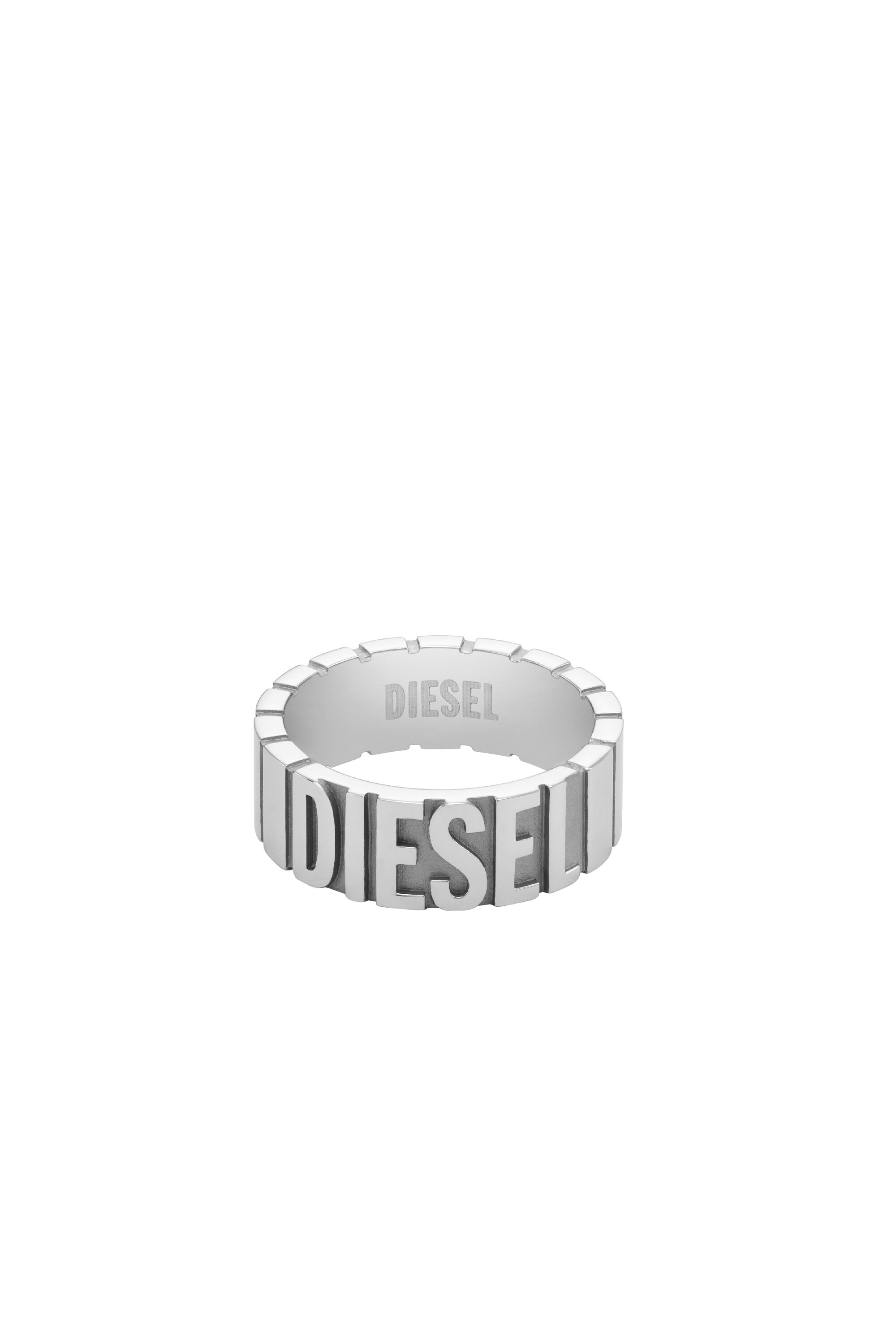 Diesel - DX1390, Man's Stainless steel band ring in Silver - 2