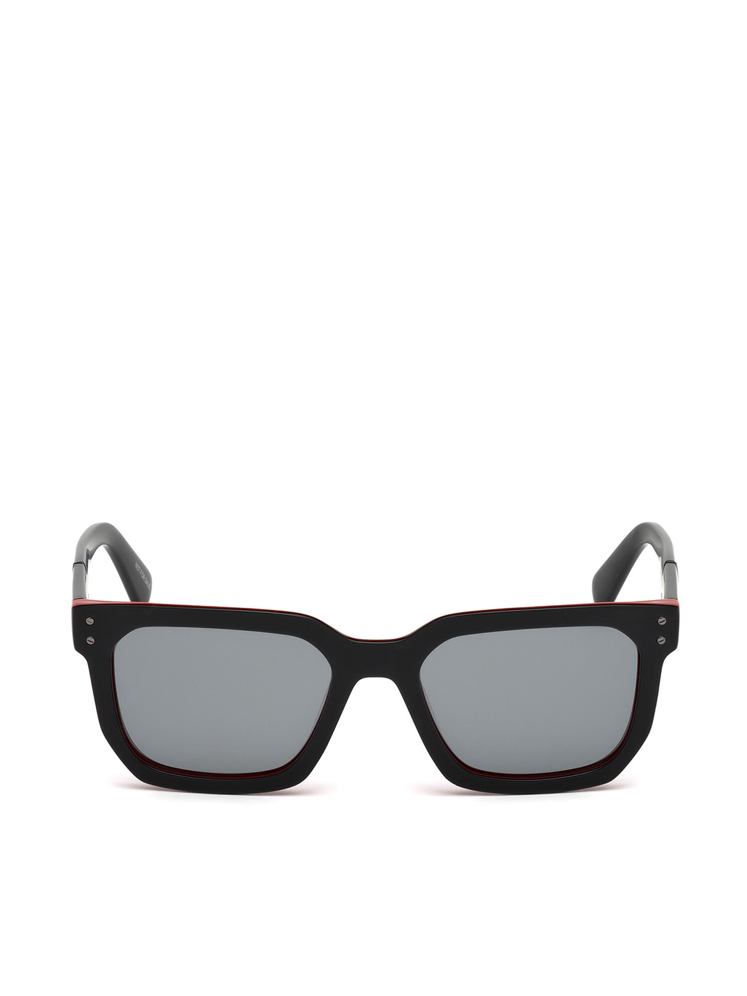 Diesel - DL0253, Man's Eyewear with groove surface inside in Black/Red - 1