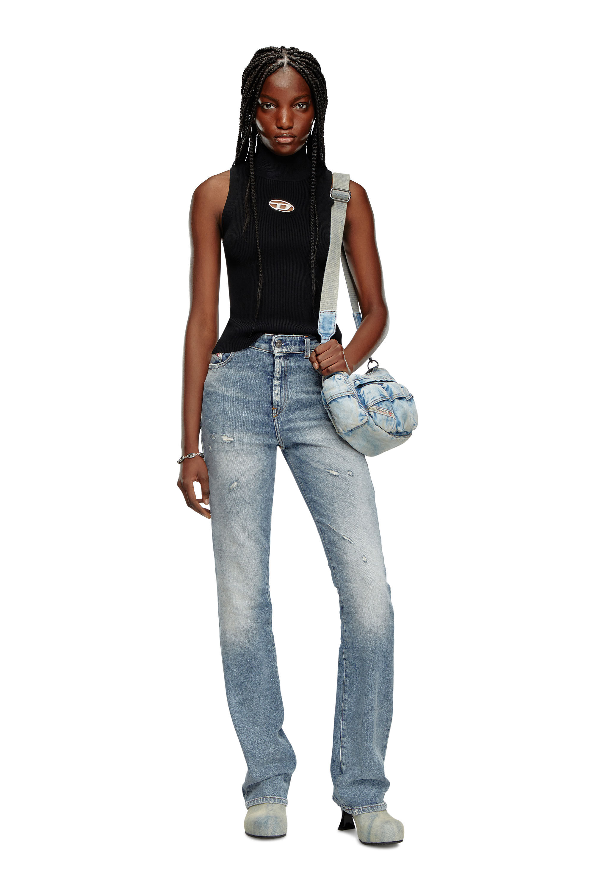 洋服通販 - 新作アイテムを Women's Diesel | Multicolor | top turtleneck Ribbed-knit ワンピース