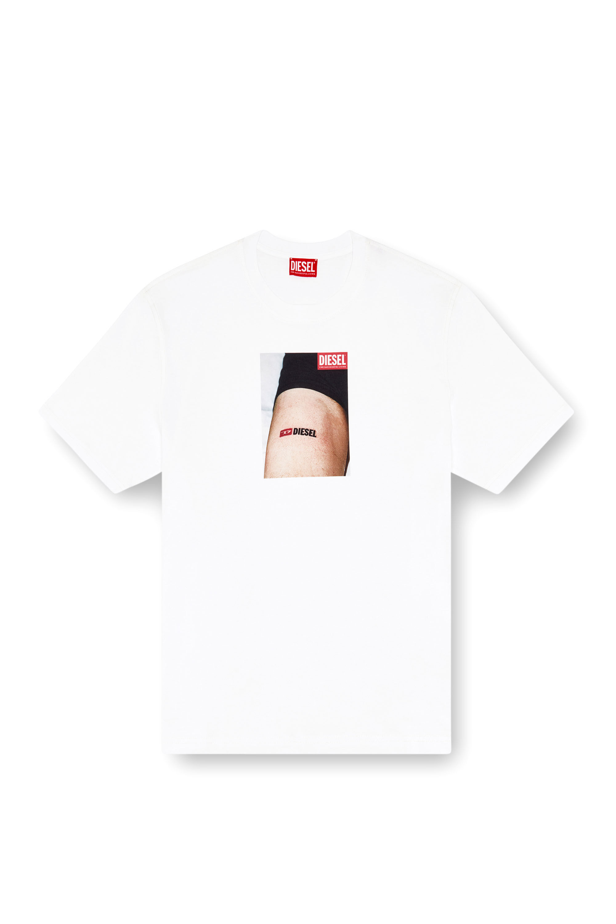 Men's T-shirt with Diesel tattoo print | White | Diesel