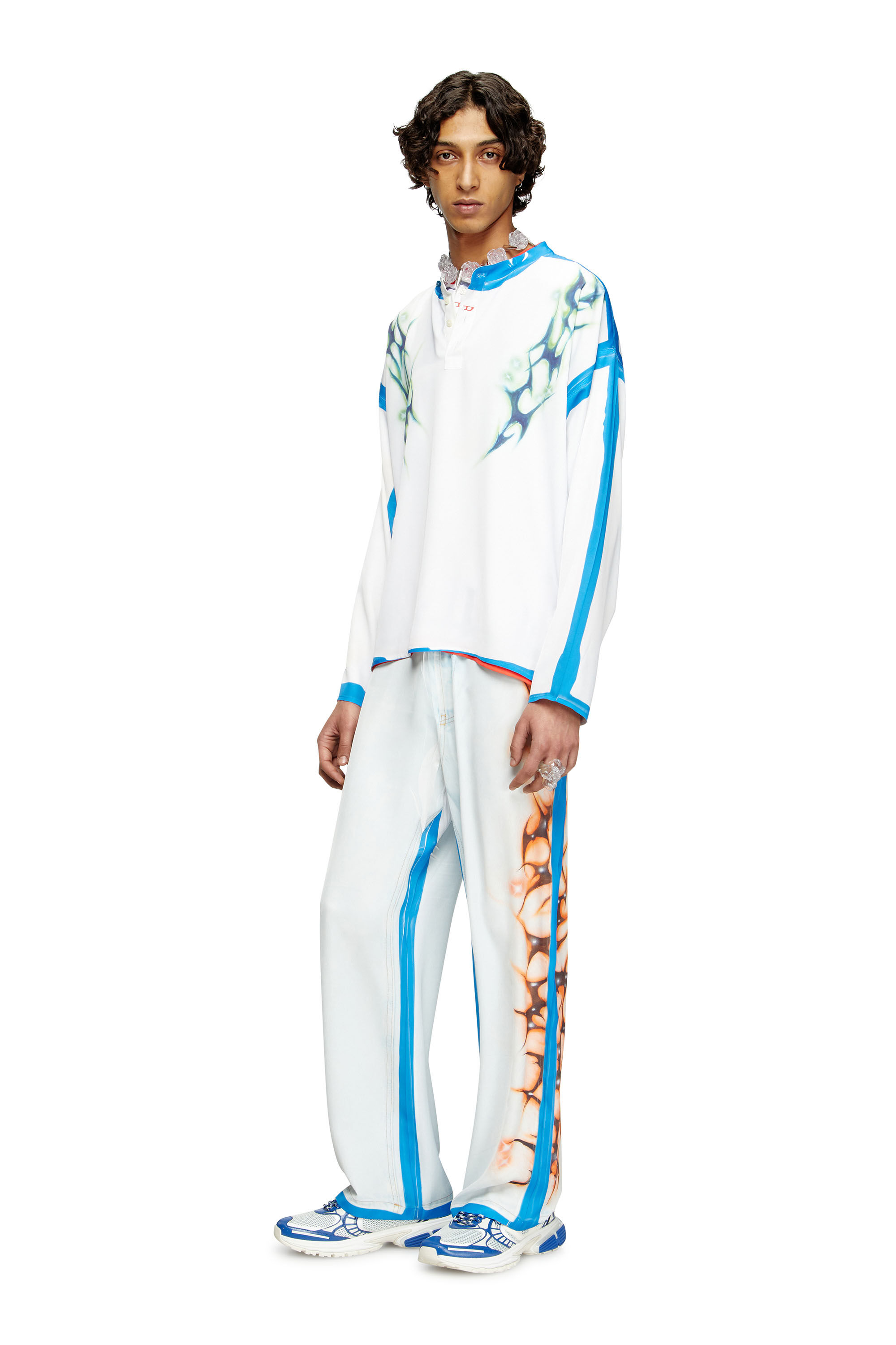 Diesel - P-AFTER-GRAFFITI-JAP, Pantalón holgado con estampado graffiti Unisex in Multicolor - 1