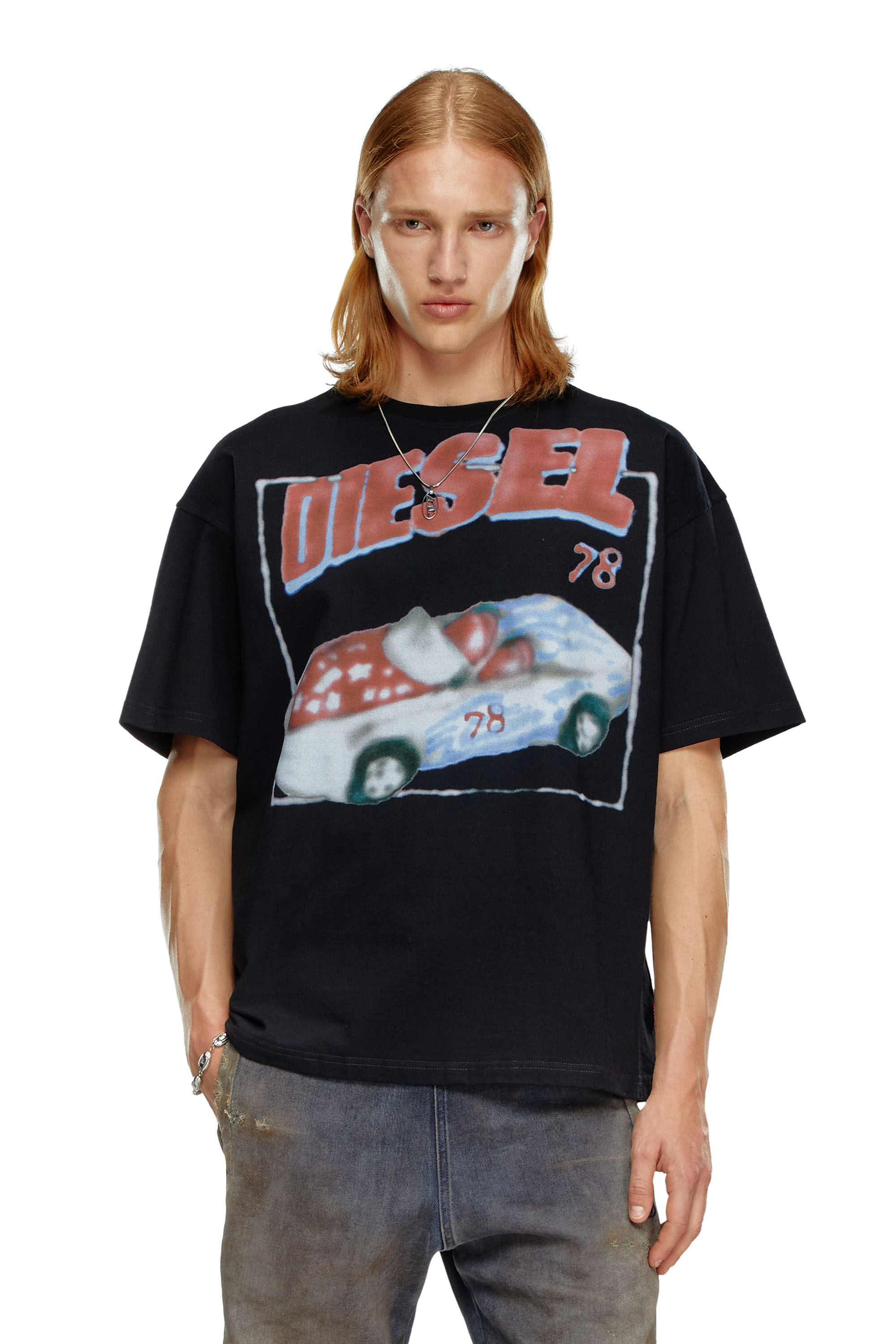 Diesel - T-BOXT-Q17, Camiseta con estampado de auto Hombre in Negro - 3