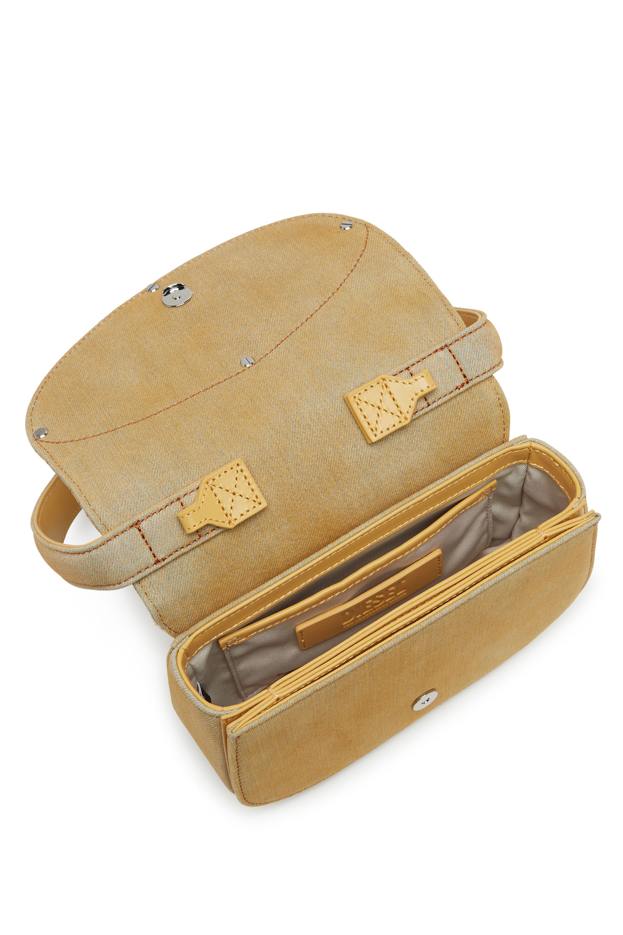 Diesel - 1DR, Woman's 1DR Shoulder Bag - Iconic shoulder bag in padded denim in Yellow - 2