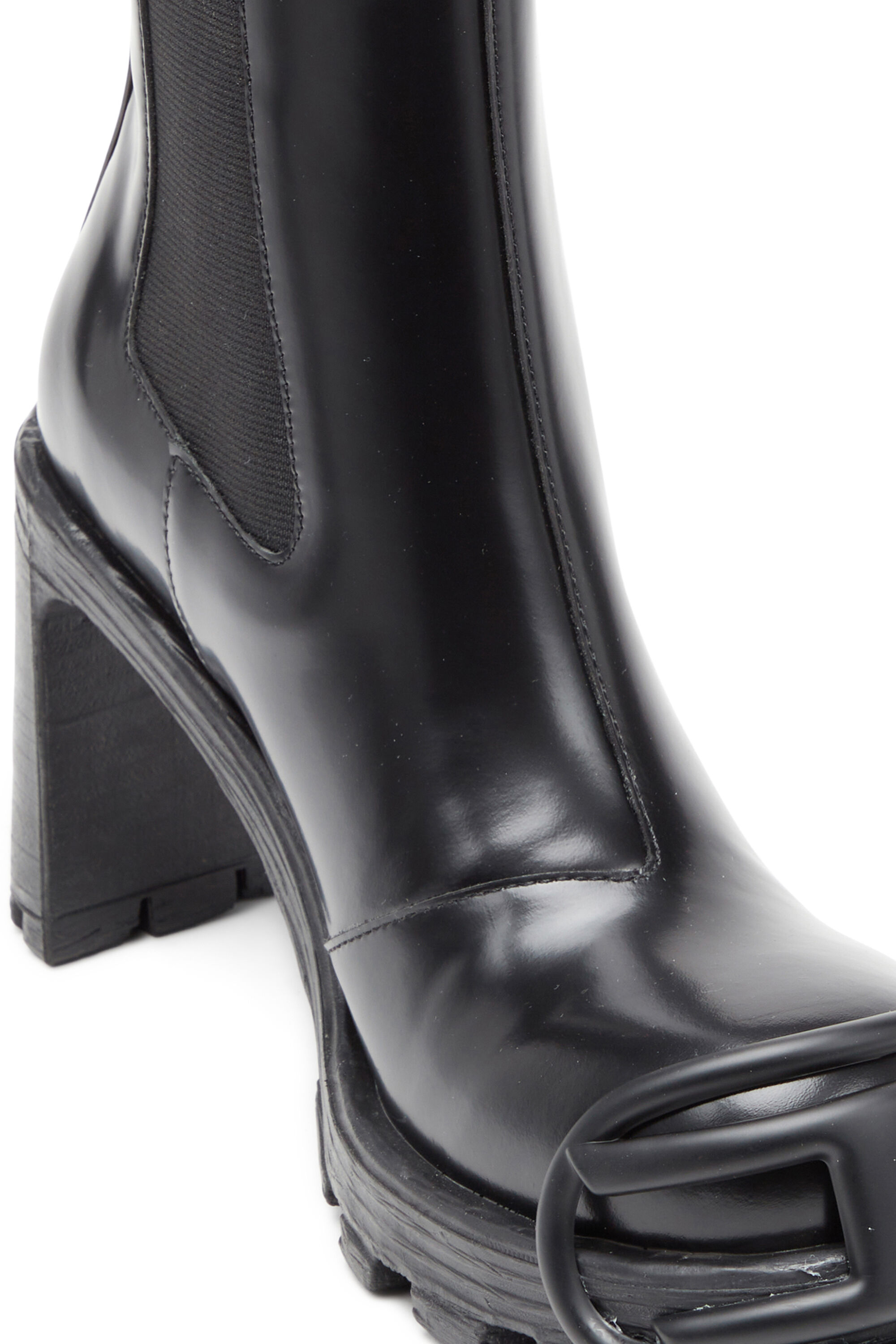 Women's D-Hammer-High-heel boots with Oval D plaque | Black Women's D-Hammer-High-heel boots with Oval D plaque | Black