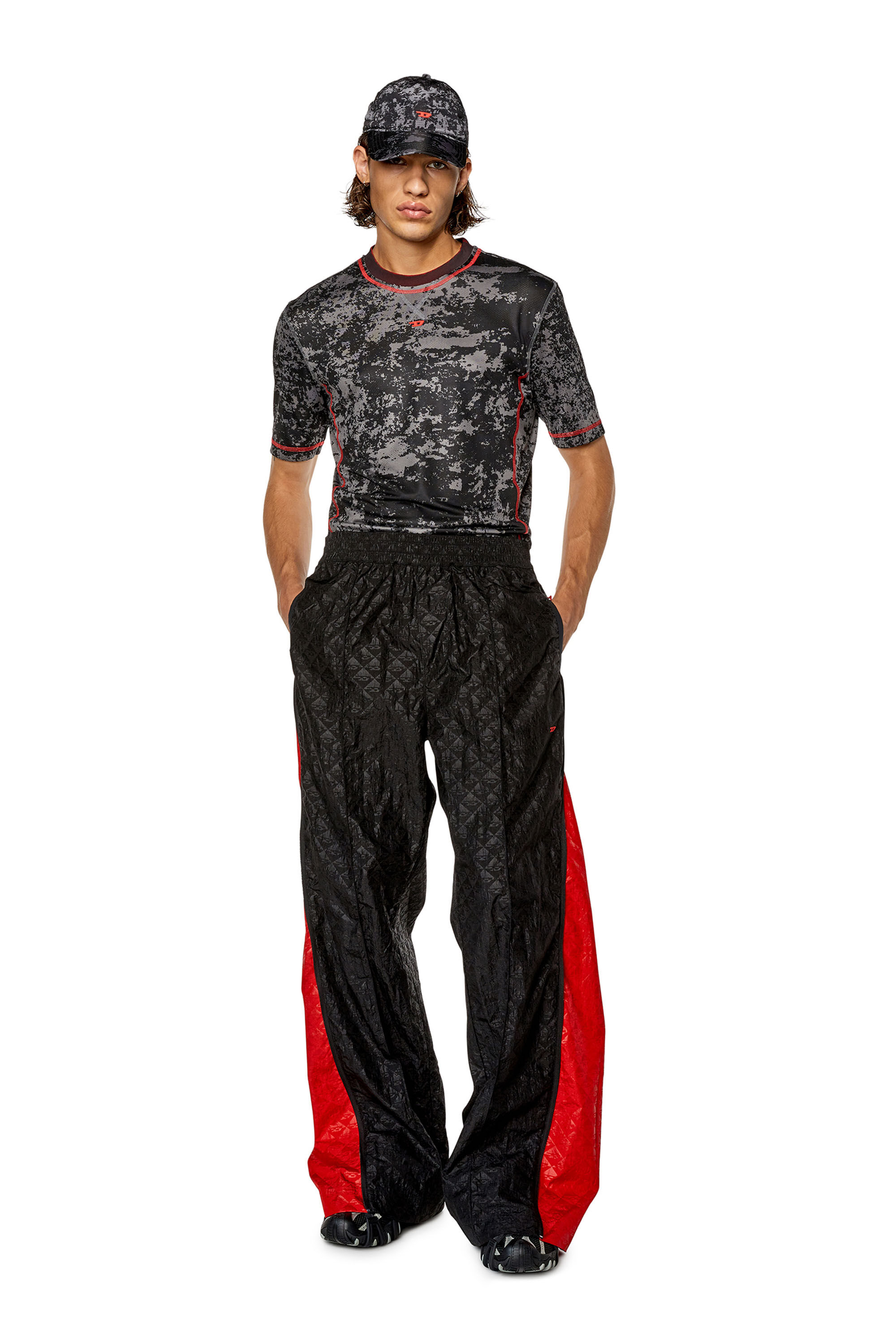Men's Expandable monogram track pants | Multicolor | Diesel Men's Expandable monogram track pants | Multicolor | Diesel