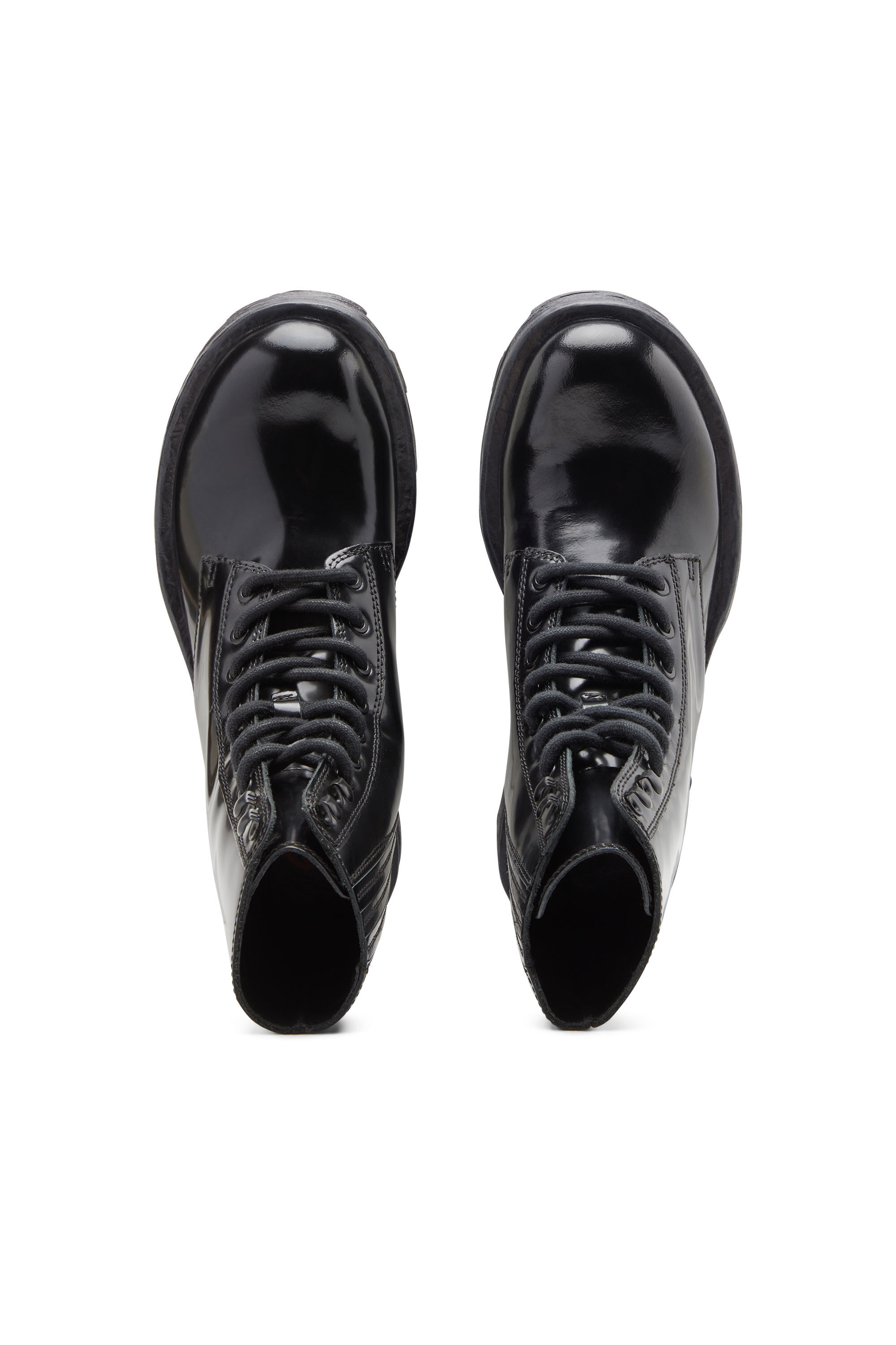 D-HAMMER BT W Woman: Combat boots in glossed leather | Diesel