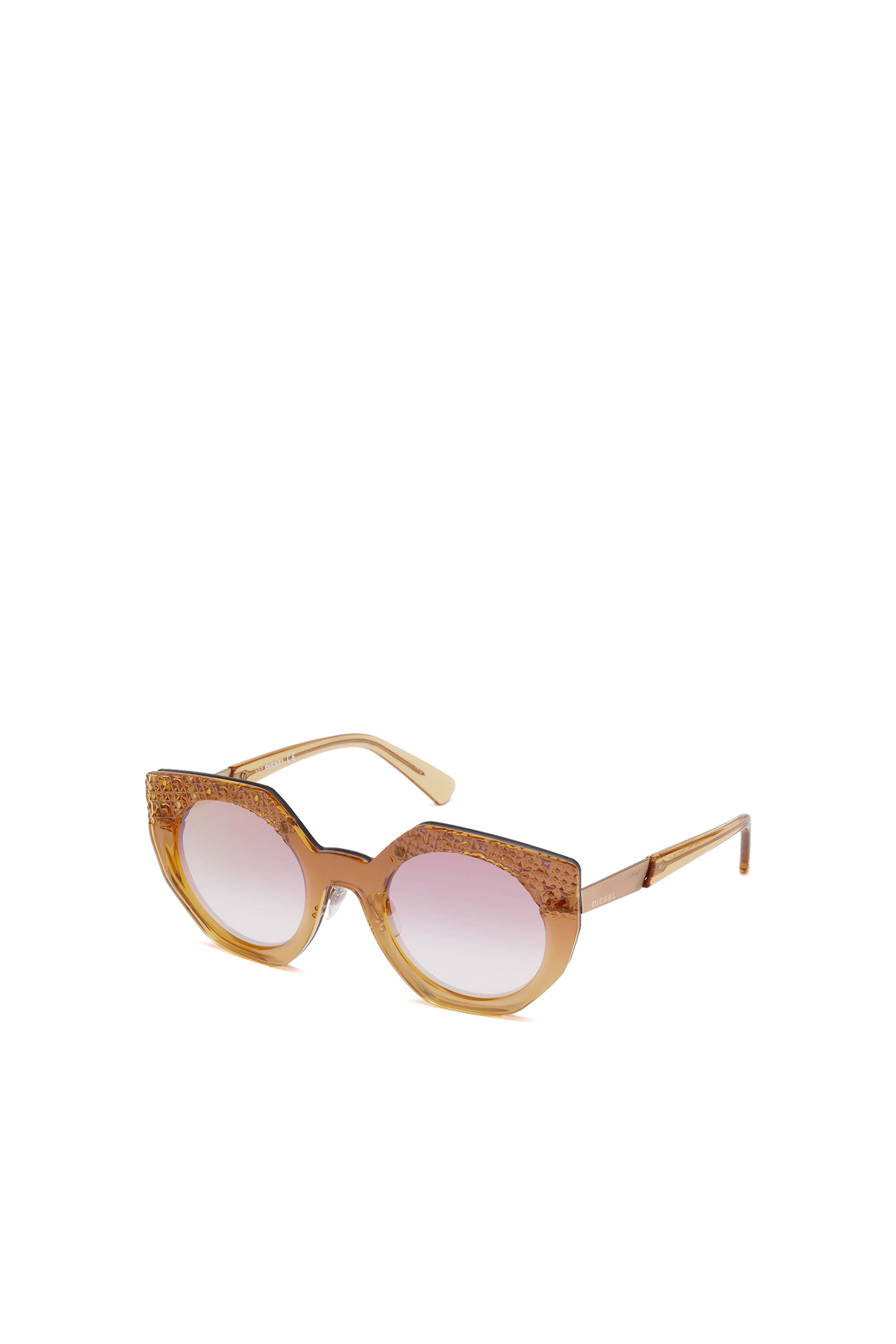 Diesel - DL0258, Gafas de diseño geométrico Mujer in Rosa - 2