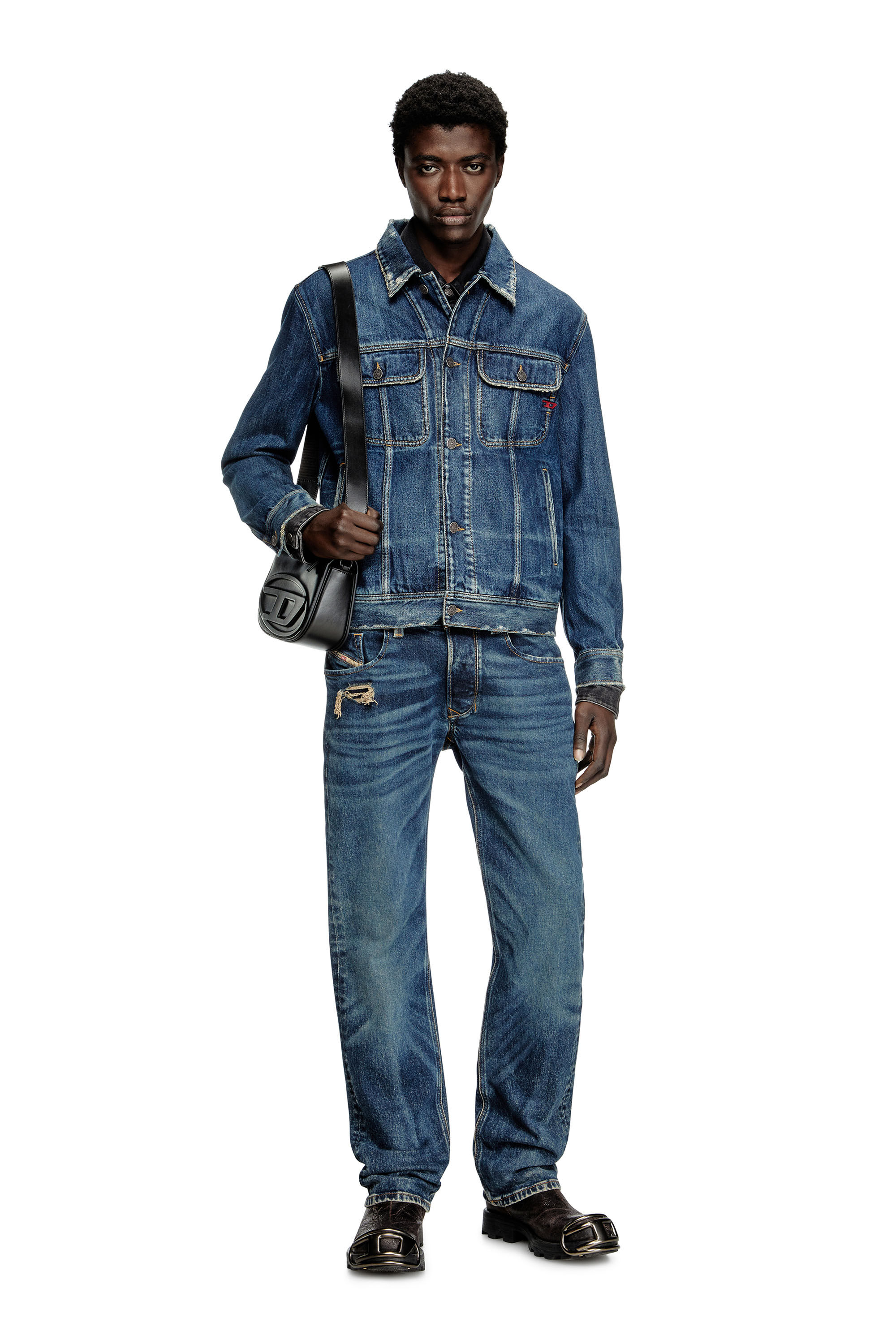 Men's Regular-fit trucker jacket | Blue | Diesel