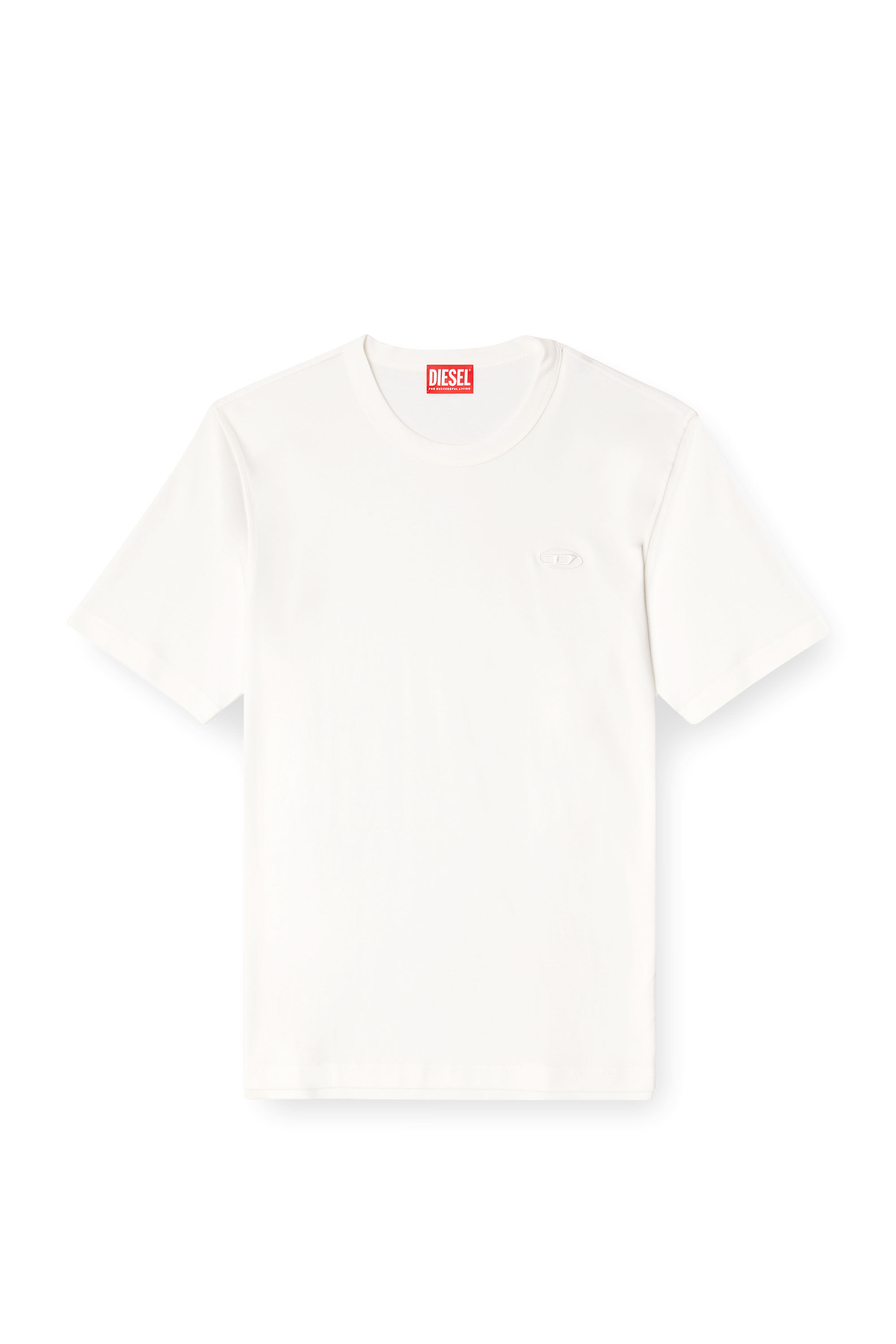 Diesel - T-ADJUST-SLITS-R17, Camiseta con bordado de logotipo a tono Hombre in Blanco - 2
