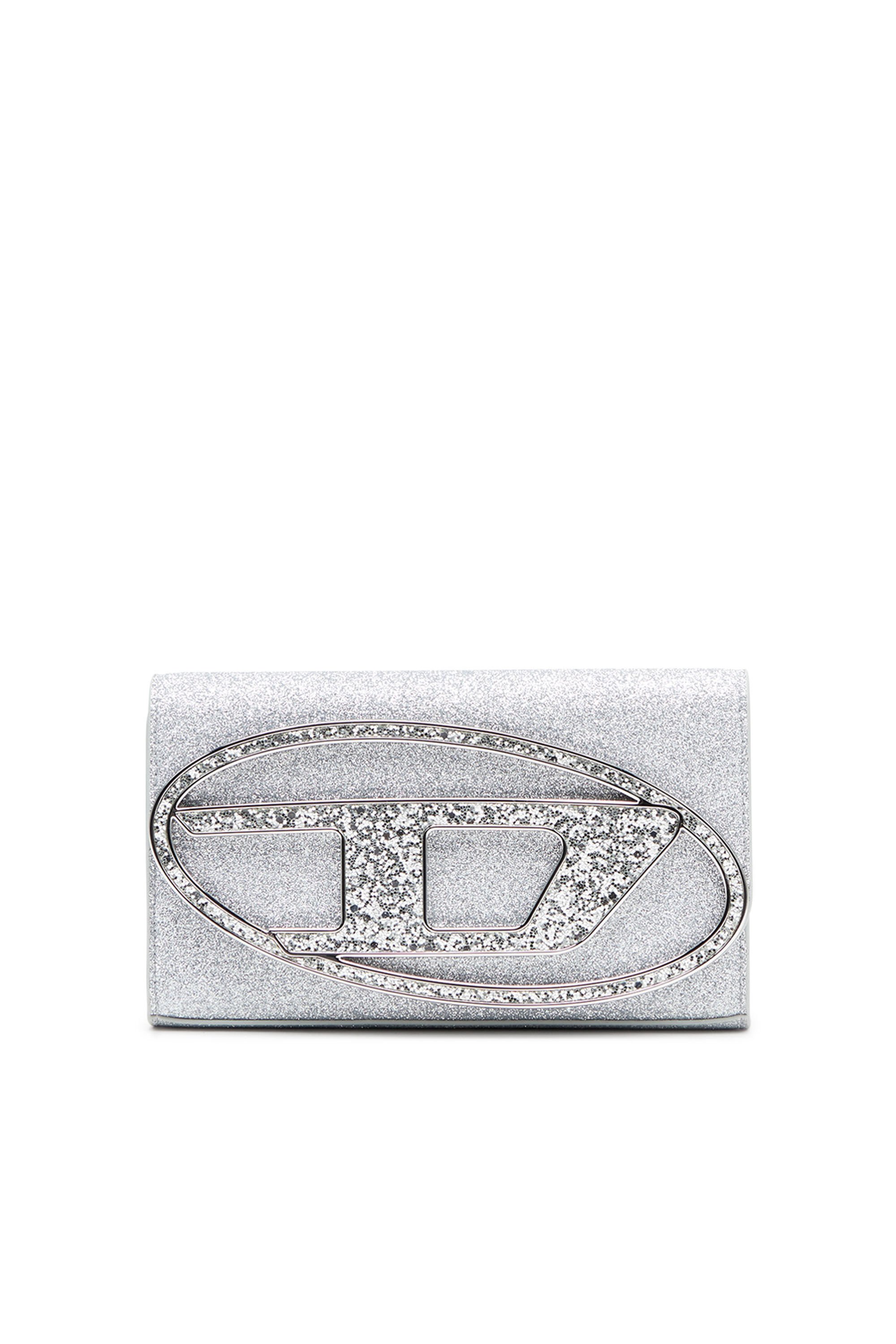 Women's Wallet bag in glitter fabric | Silver | Diesel