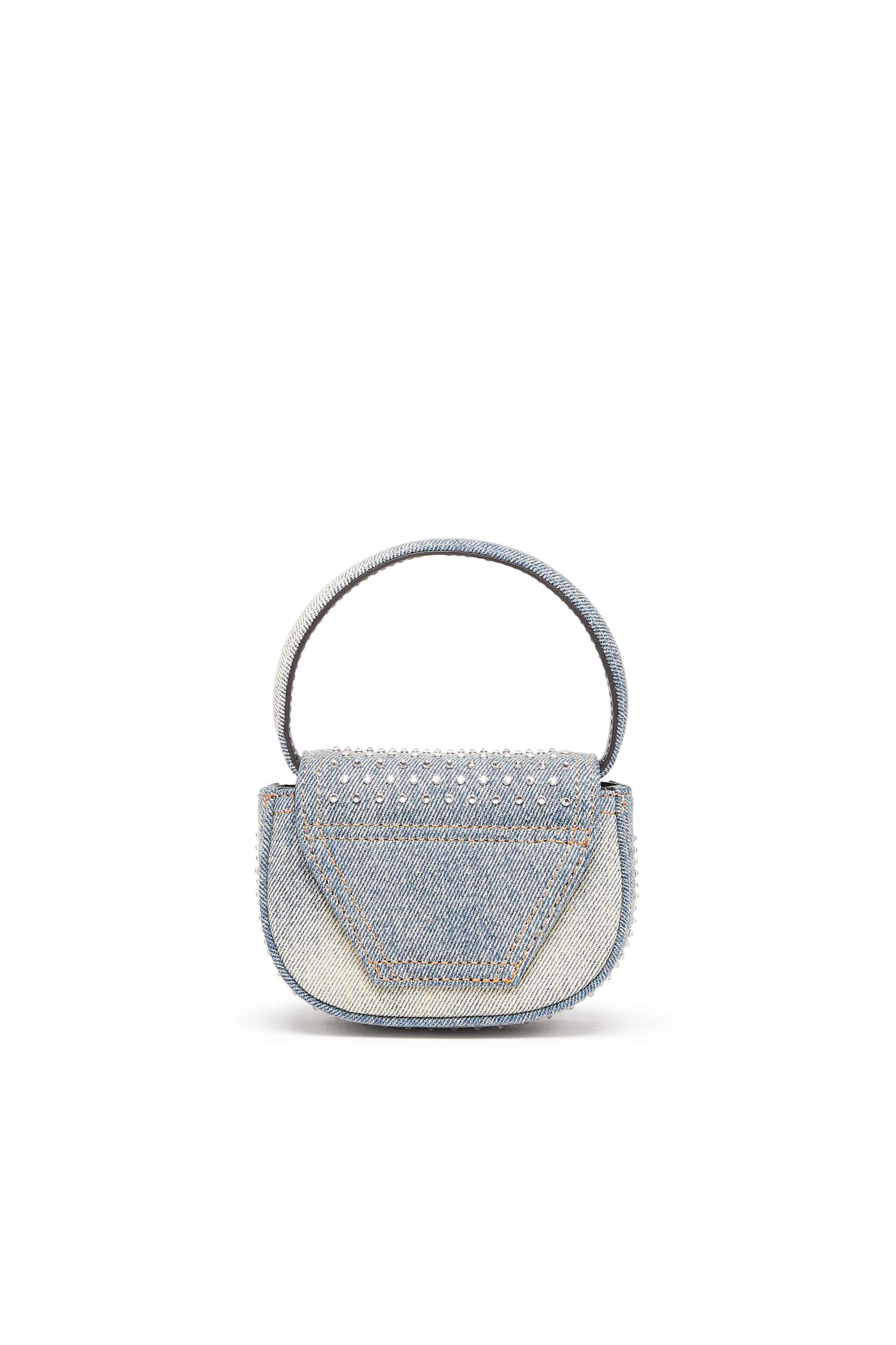 Women's 1DR XS - Iconic mini bag in denim and crystals | Blue | Diesel