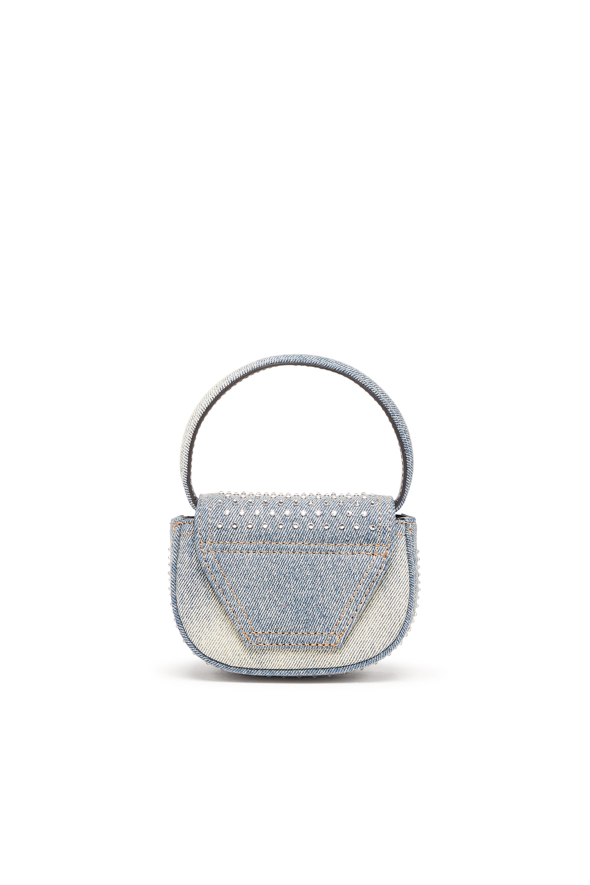 Diesel - 1DR XS, Woman 1DR XS - Iconic mini bag in denim and crystals in Blue - Image 3