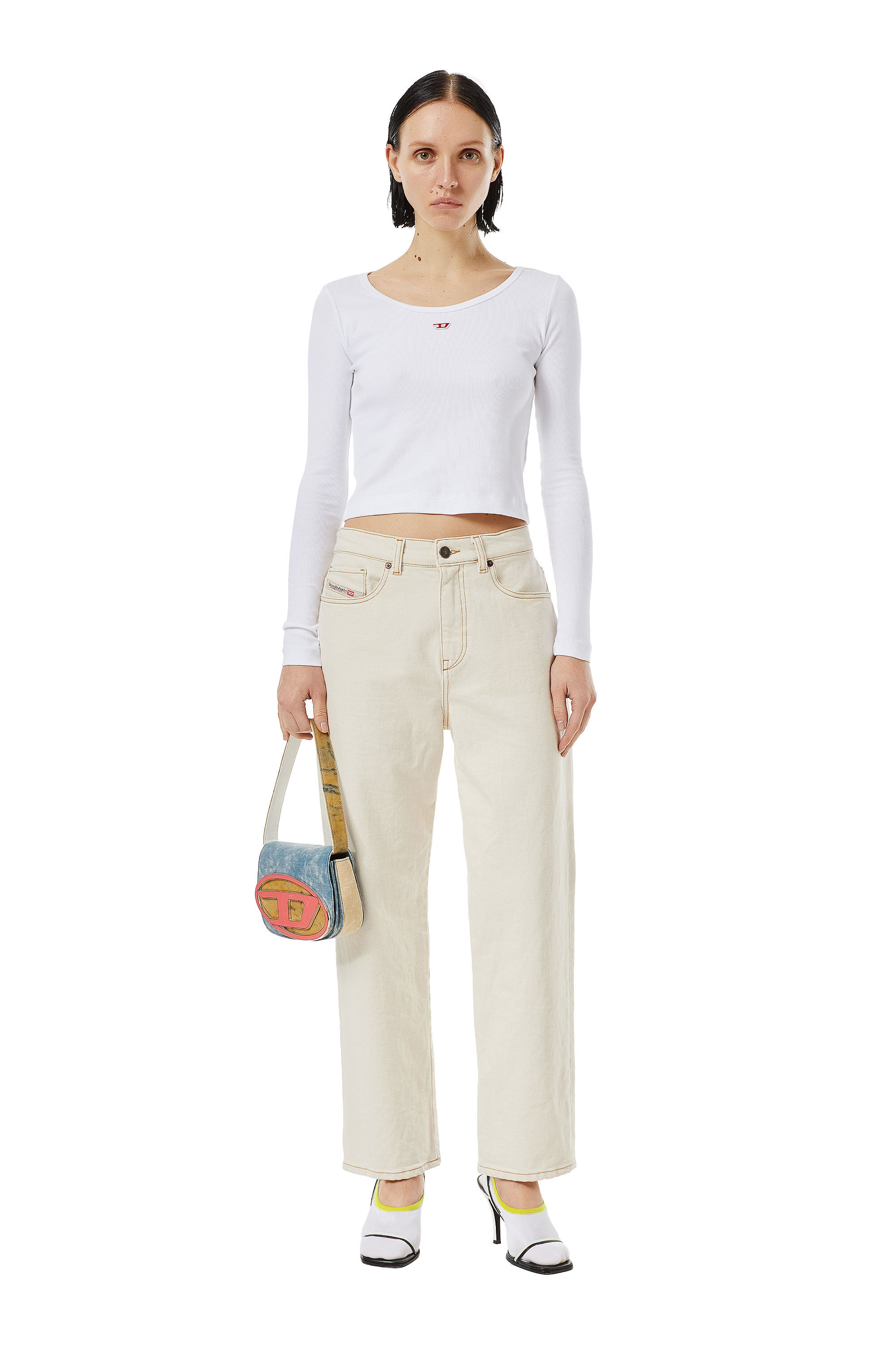 2016 D-AIR Woman: Boyfriend white Jeans | Diesel