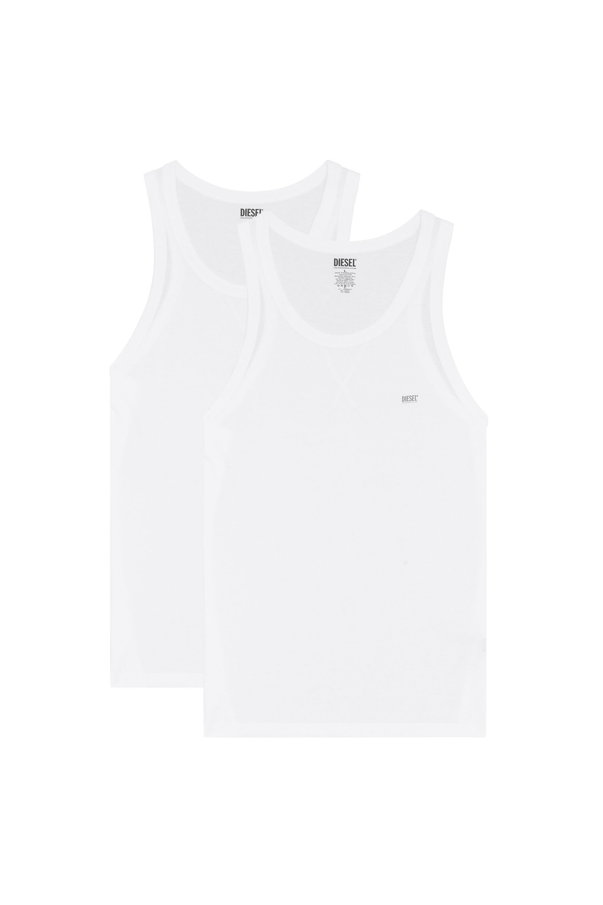 Diesel - UMTK-WALTYTWOPACK, Hombre Paquete de dos camisetas de tirantes de algodón in Blanco - Image 2