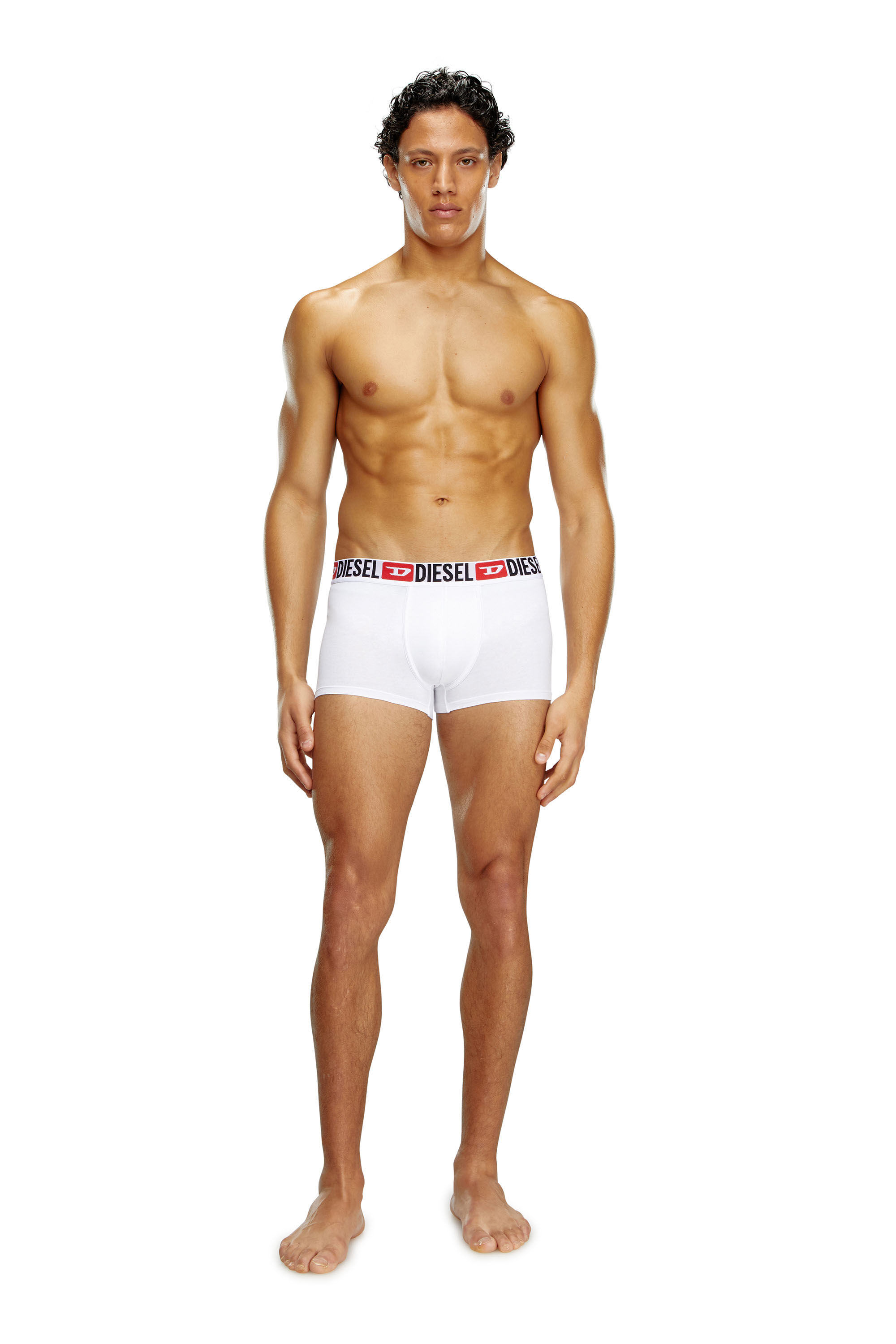 Diesel - UMBX-DAMIENTHREEPACK, Man Three-pack of all-over logo waist boxers in White - Image 2