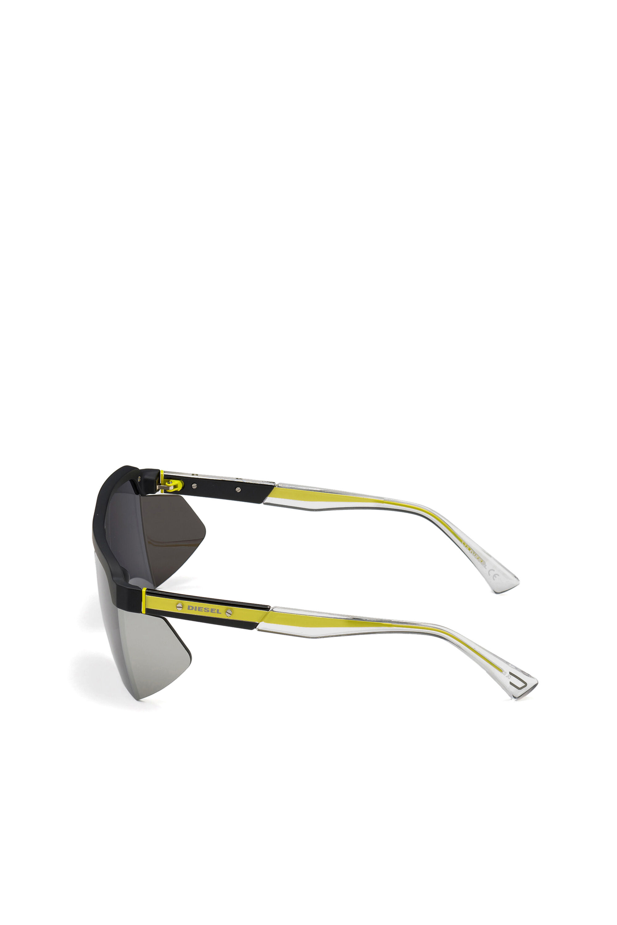 Diesel - DL0319, Man's Wraparound glasess in acetate and metal in Black - 4