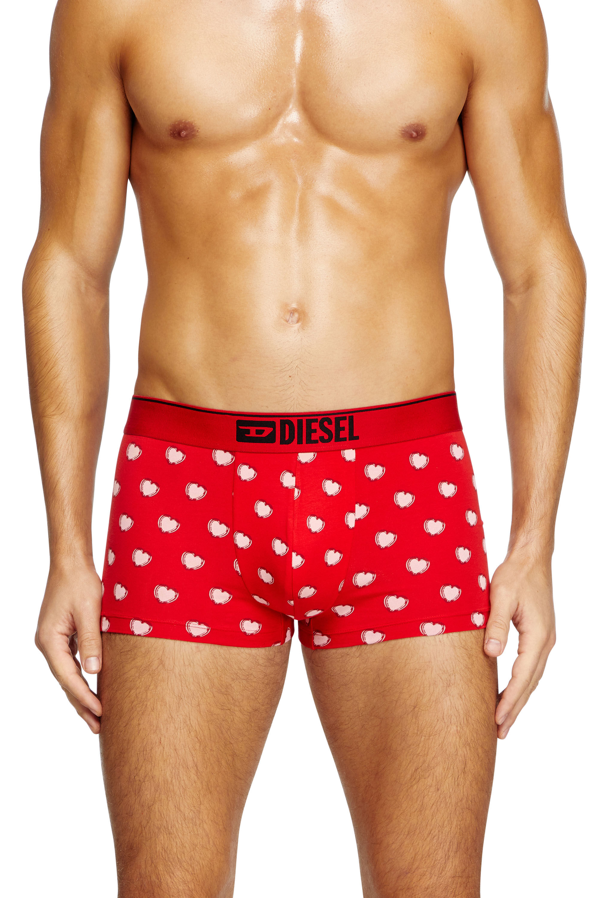 Diesel - DAMIEN-GFT-3PACK, Man's Three-pack boxer briefs with heart motif in Black/Red - 1