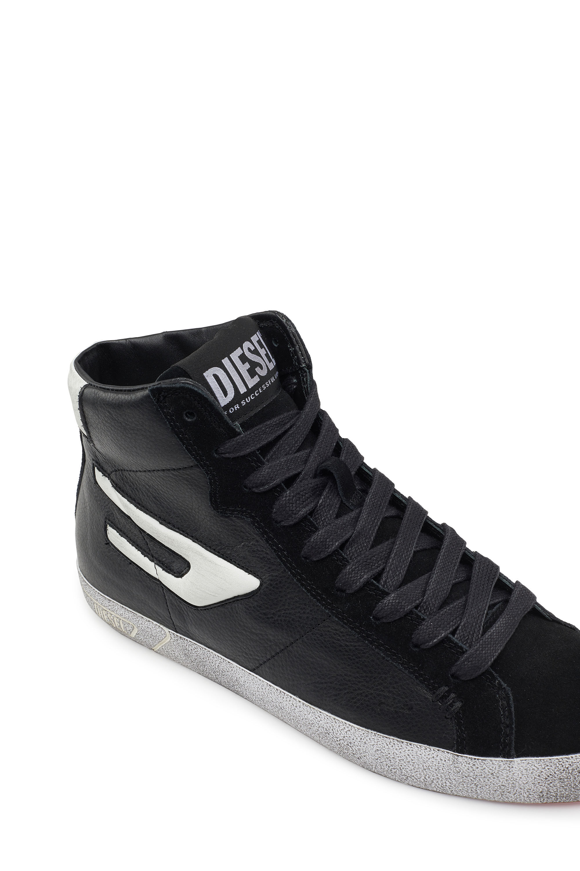 【期間限定】 High-top Women's leather Diesel | logo D with sneakers パンツ