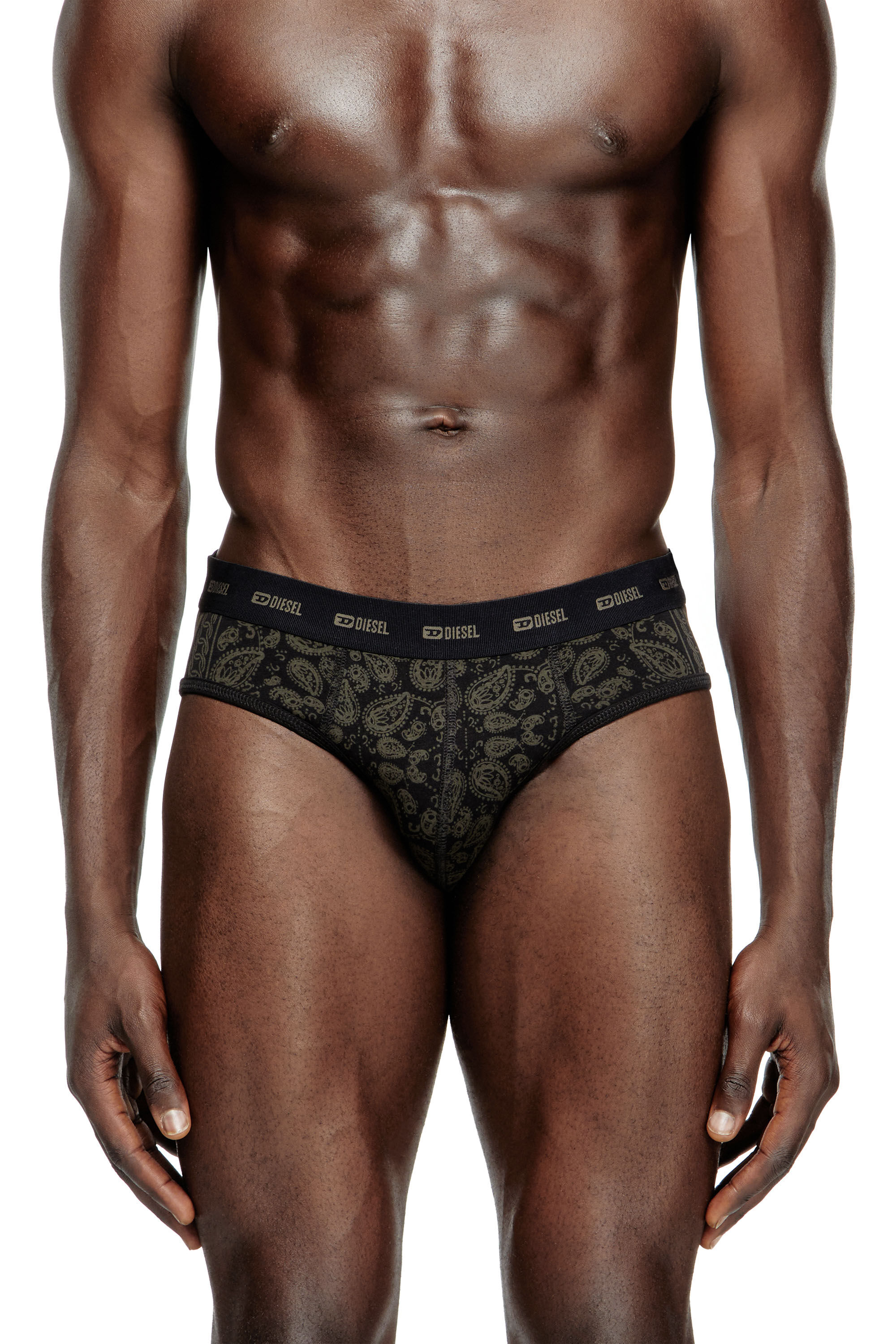 Diesel - ANDRE-UTLT-3PACK, Paquete de 3 slips para hombre de algodón elástico con estampado de bandana Hombre in Multicolor - 3